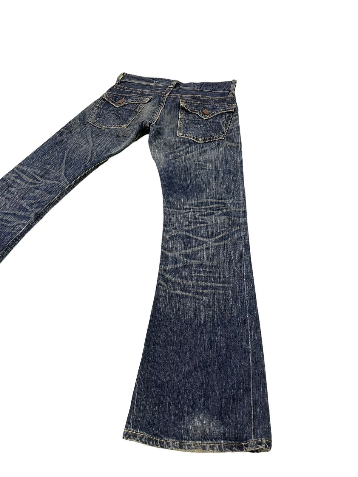 Edwin Flare Jeans Edwin Distress Denim Acid Wash Boot Cut 17🟦 Size US 31 - 14 Thumbnail