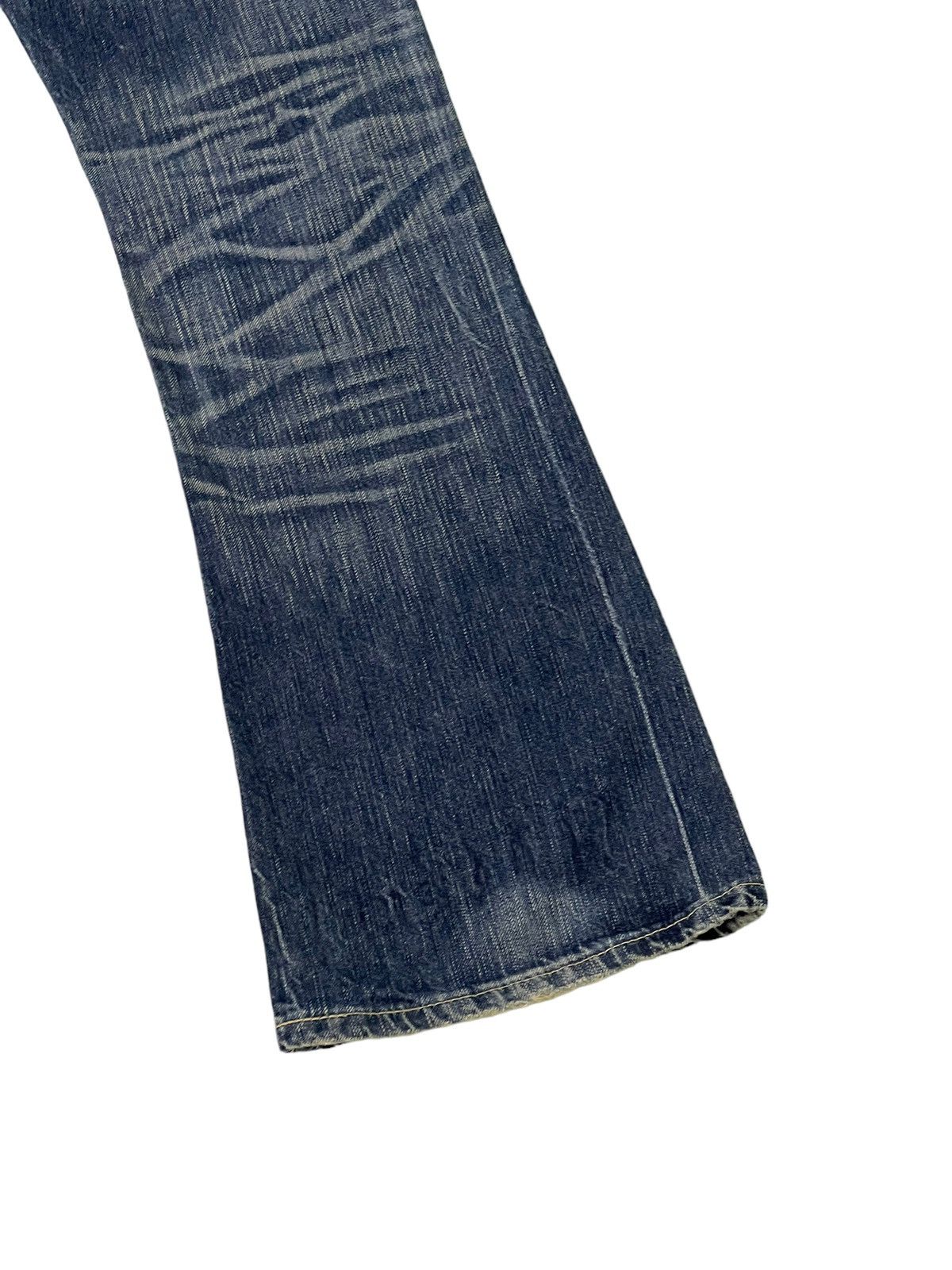 Edwin Flare Jeans Edwin Distress Denim Acid Wash Boot Cut 17🟦 Size US 31 - 15 Thumbnail