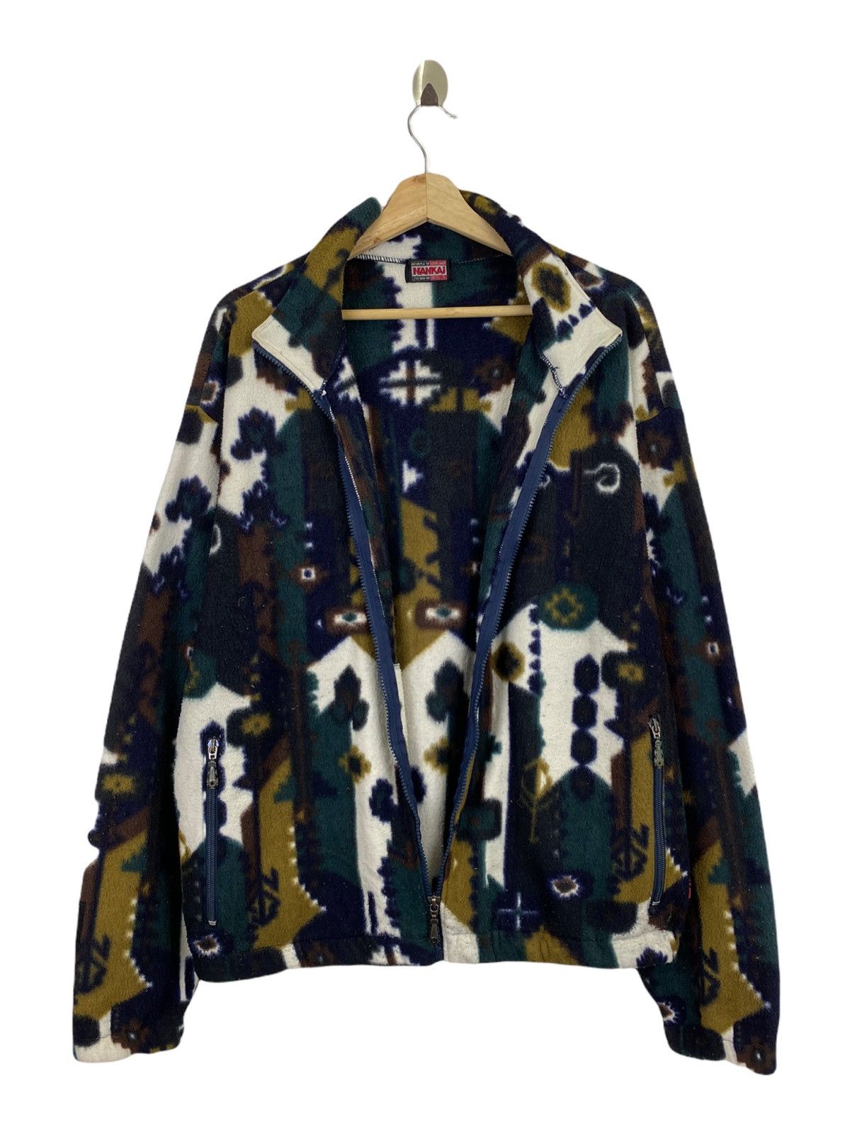 Vintage Vintage Nankai printed Fleece sweater Size US L / EU 52-54 / 3 - 3 Thumbnail