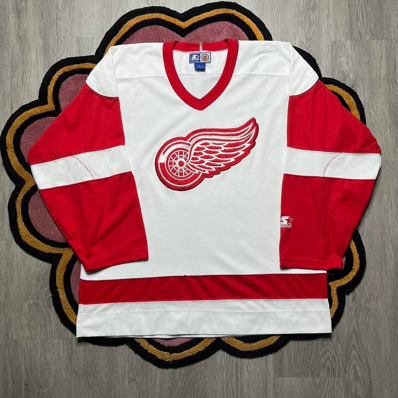 Vintage 90's Starter NHL Detroit Red Wings jersey all over print XL