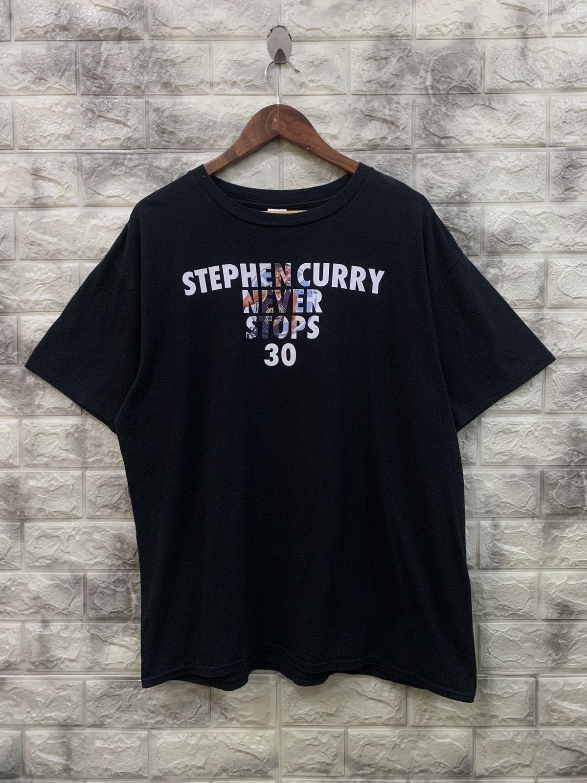Vintage Stephen Curry Never Stops 30 Tee