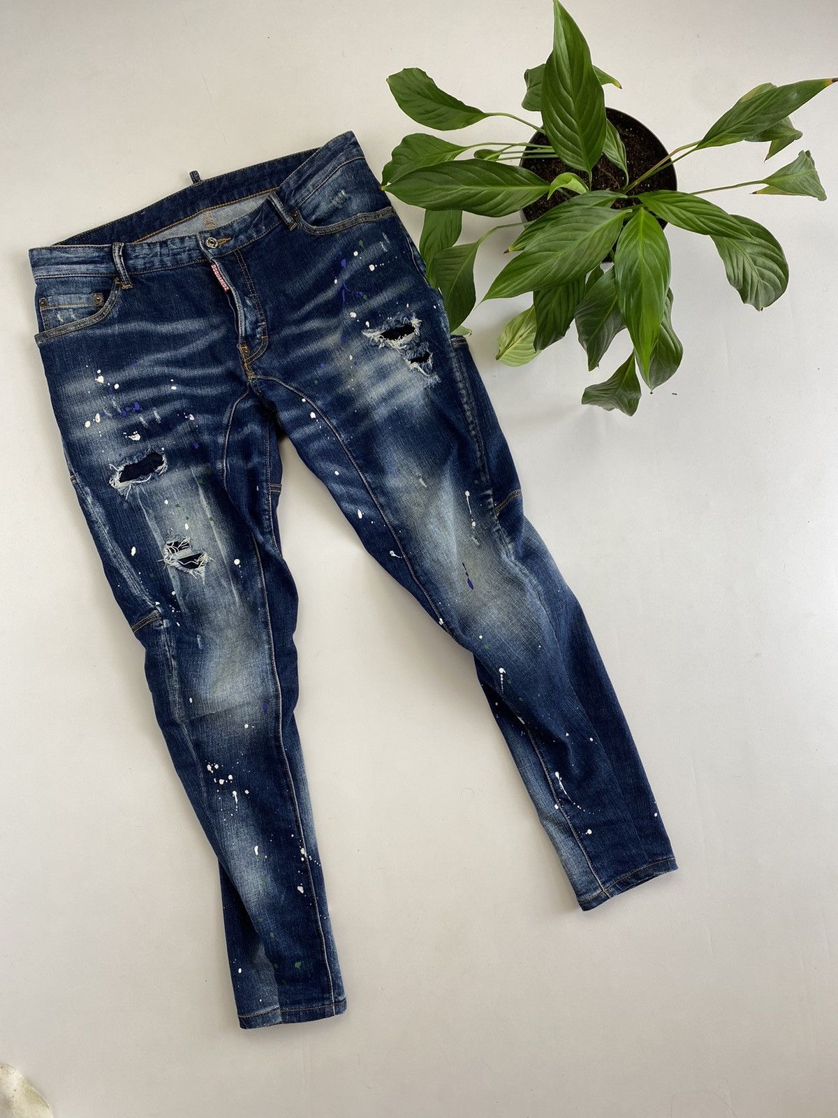 Dsquared2 Dsquared 2 Denim Jeans Pink Paint Splatter Sexy Twist Grailed