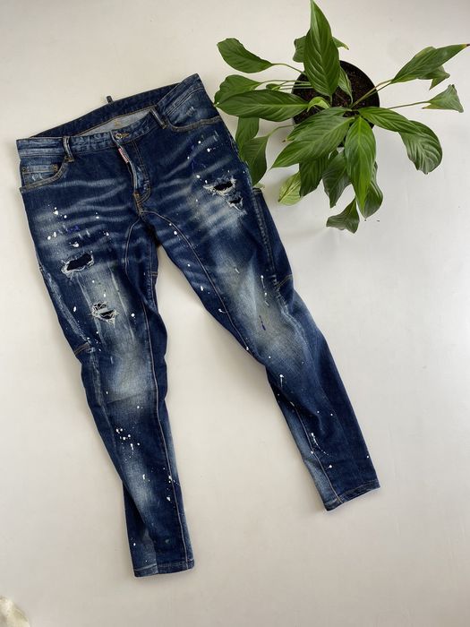 Dsquared2 Dsquared 2 Denim Jeans Pink Paint Splatter Sexy Twist Grailed