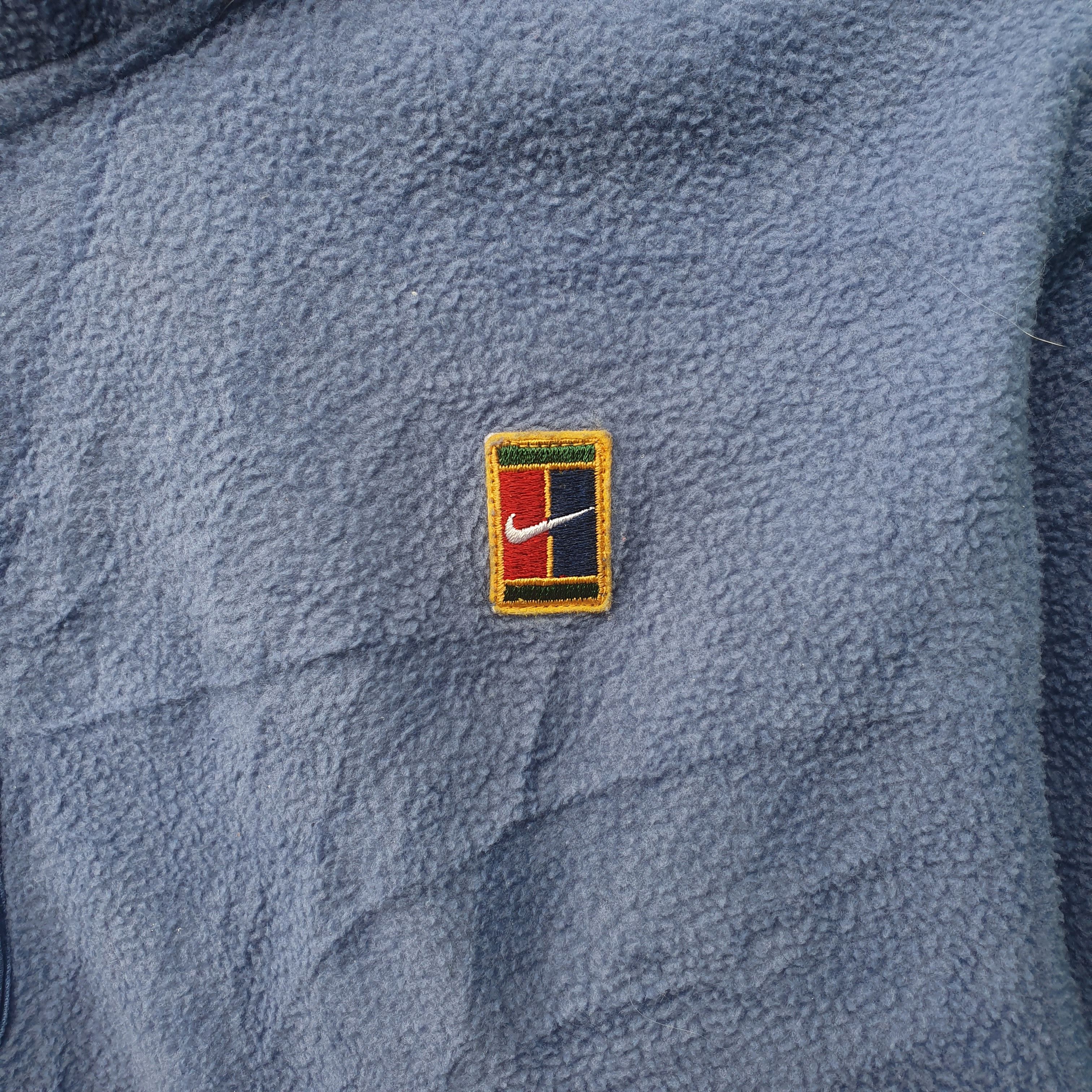 Nike × Vintage NIKE COURT BIG LOGO HALF ZIP FLEECE Size S / US 4 / IT 40 - 4 Thumbnail