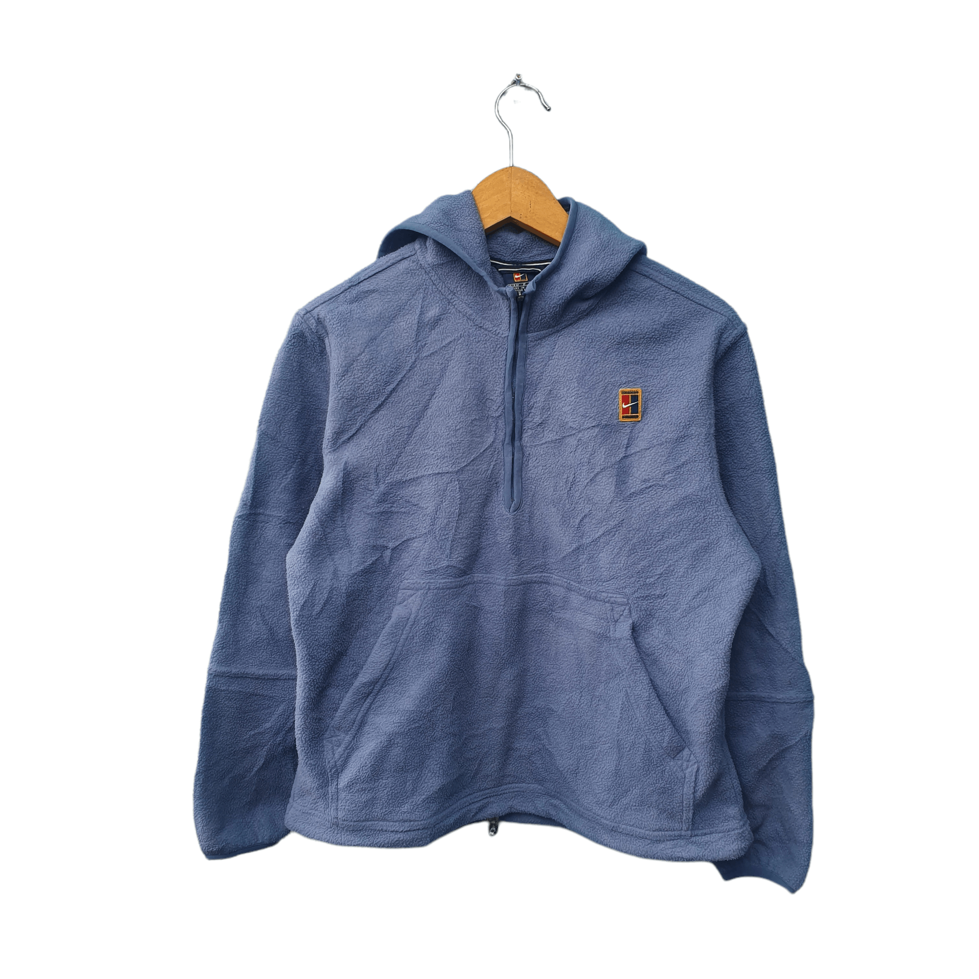 Nike × Vintage NIKE COURT BIG LOGO HALF ZIP FLEECE Size S / US 4 / IT 40 - 1 Thumbnail