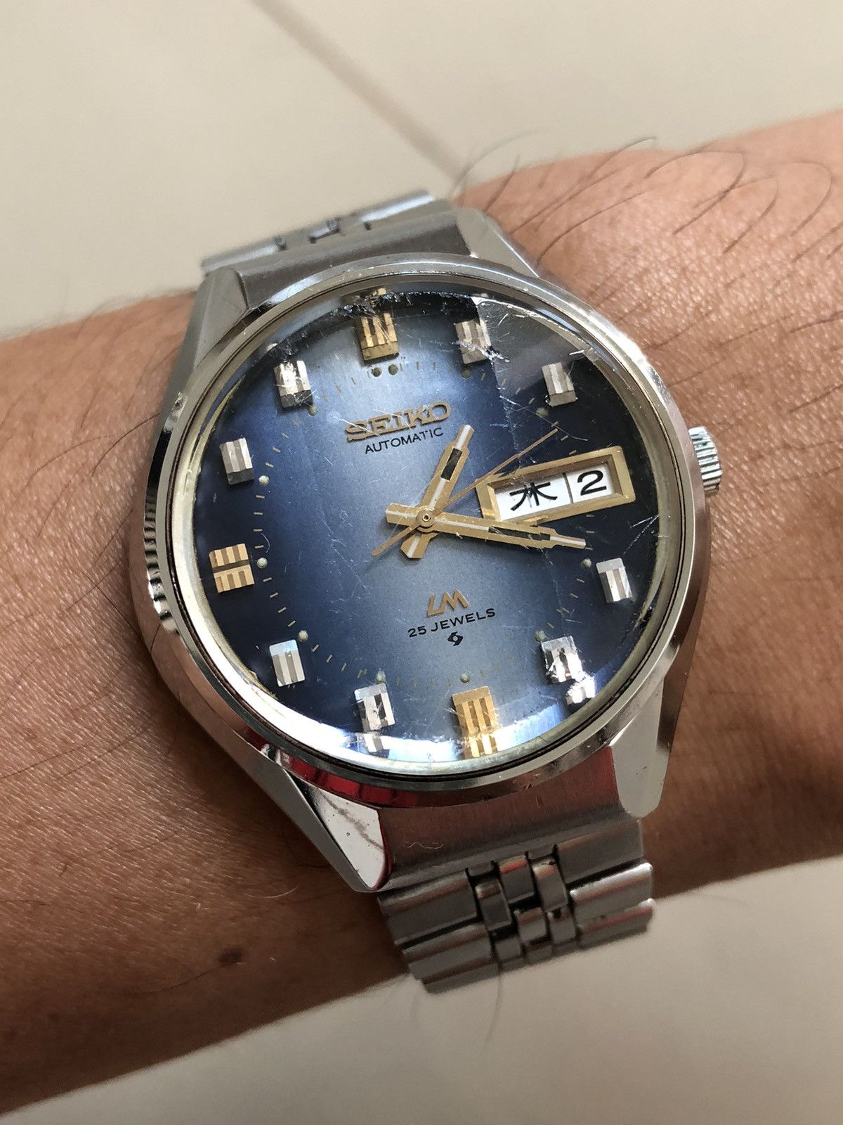 image of Seiko Lord Matic Vintage Original Jdm Japan Watch in Blue, Men's (Size 36)