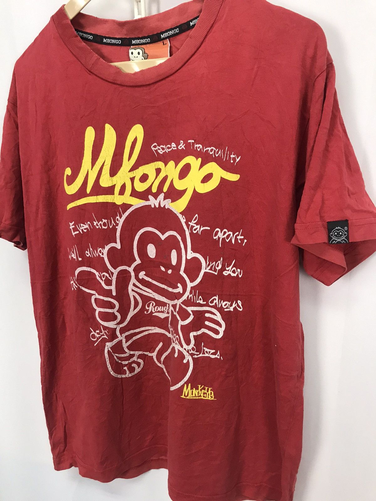 Japanese Brand Mbongo distressed tshirt Size US M / EU 48-50 / 2 - 3 Thumbnail