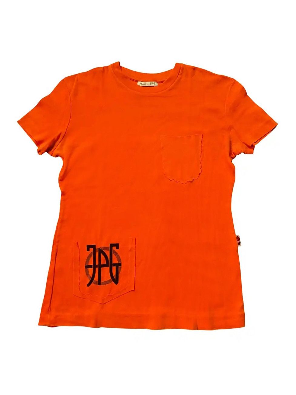 Jean Paul Gaultier ⚡️QUICK SALE⚡️Jean Paul Gaultier Jean's Orange Logo Tshirt Size L / US 10 / IT 46 - 1 Thumbnail