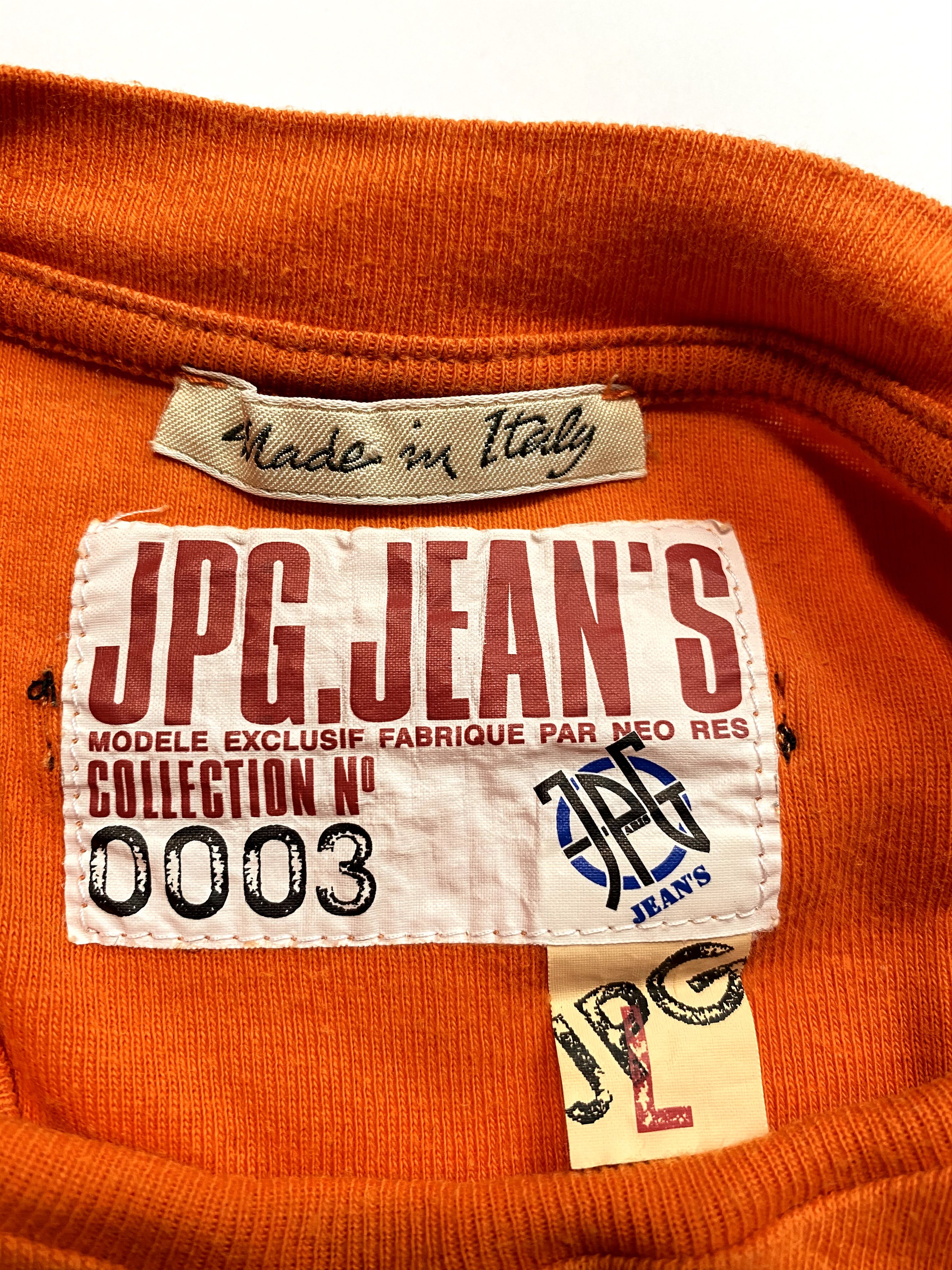 Jean Paul Gaultier ⚡️QUICK SALE⚡️Jean Paul Gaultier Jean's Orange Logo Tshirt Size L / US 10 / IT 46 - 6 Thumbnail