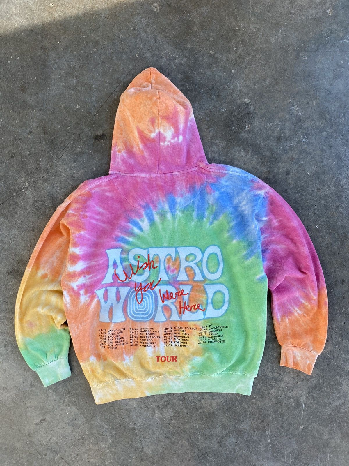 Travis Scott Travis Scott Astroworld Tie Dye Bear Hoodie Large 🧊 Cactus Size US L / EU 52-54 / 3 - 4 Thumbnail