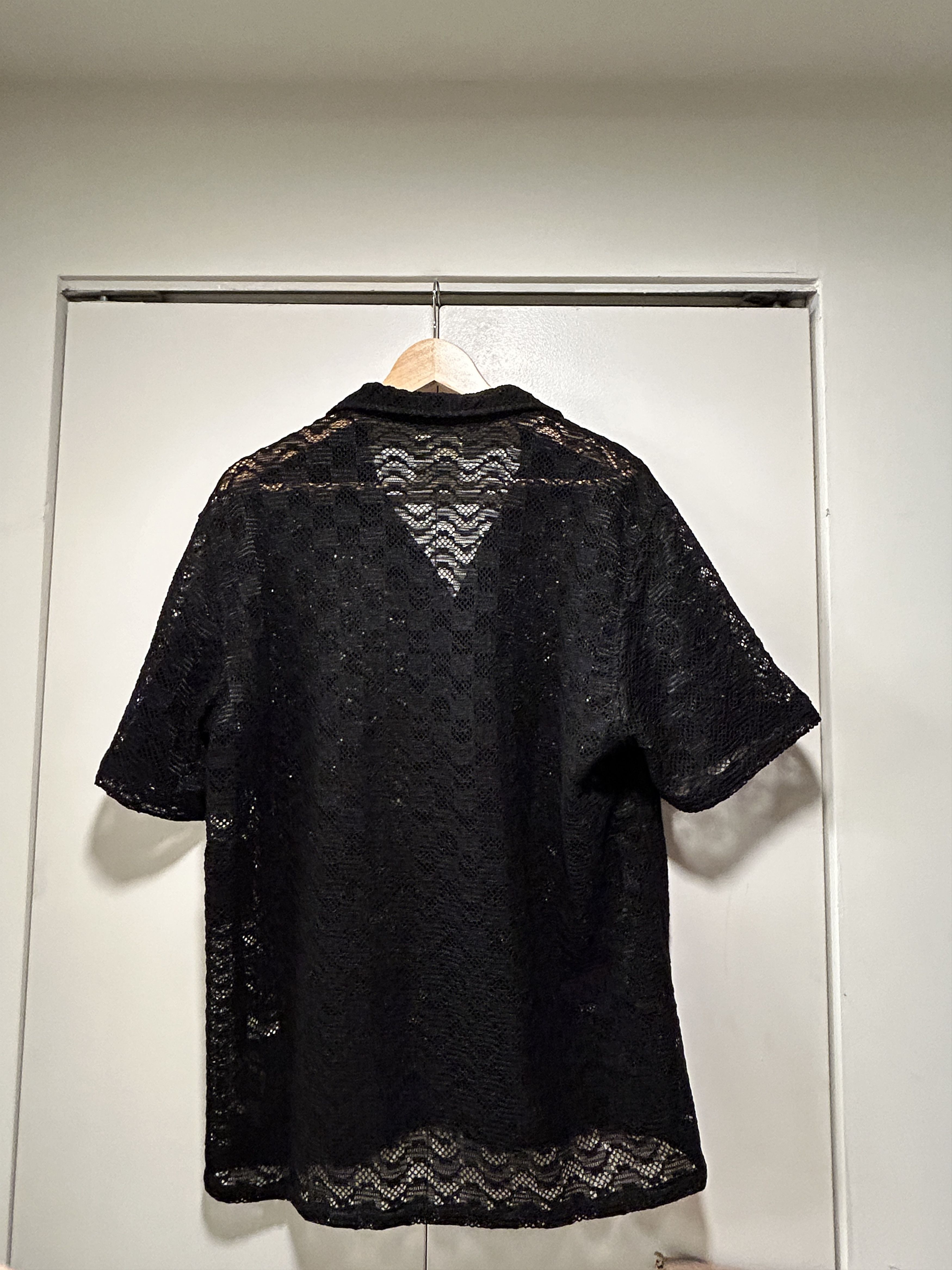 Aime Leon Dore Aime leon Dore Rico s/s 23 black lace up shirt Size US L / EU 52-54 / 3 - 4 Thumbnail