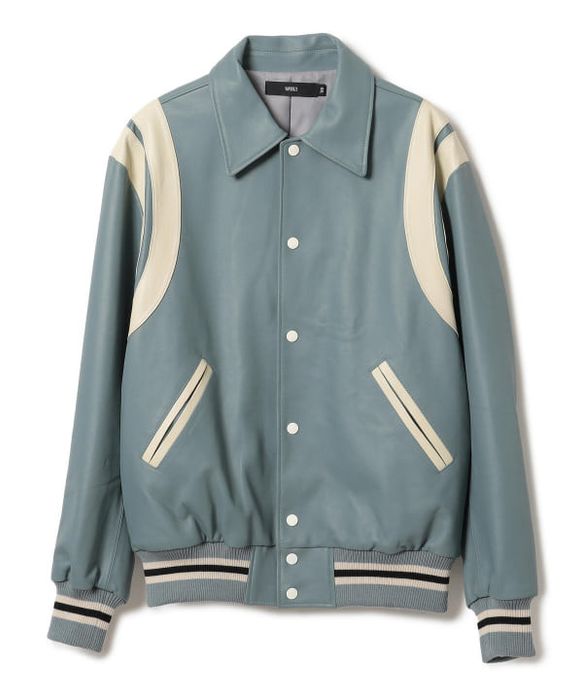 Beams Plus Beams vaporize leather varsity jacket L | Grailed