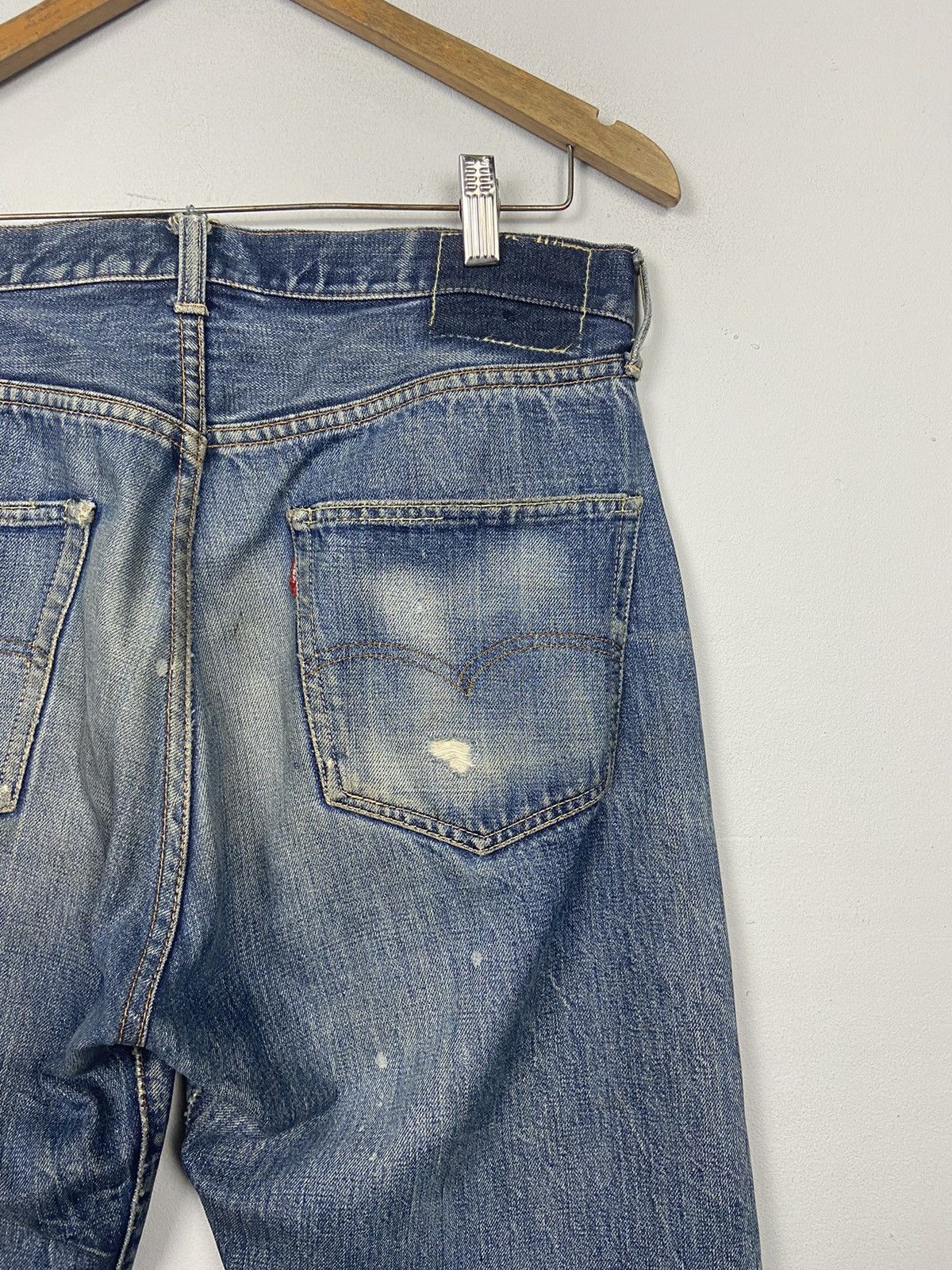 Levi's × Vintage Vintage 60s Levis Big E 🇺🇸 Denim Distressed Jeans Size US 36 / EU 52 - 12 Thumbnail