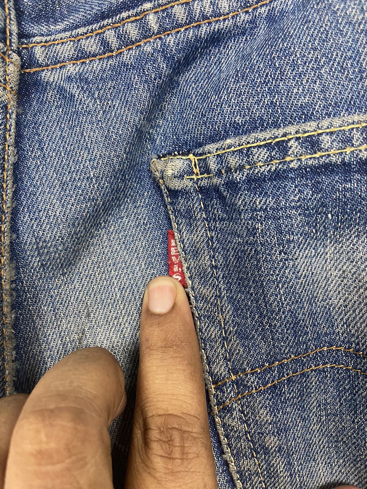 Levi's × Vintage Vintage 60s Levis Big E 🇺🇸 Denim Distressed Jeans Size US 36 / EU 52 - 14 Thumbnail