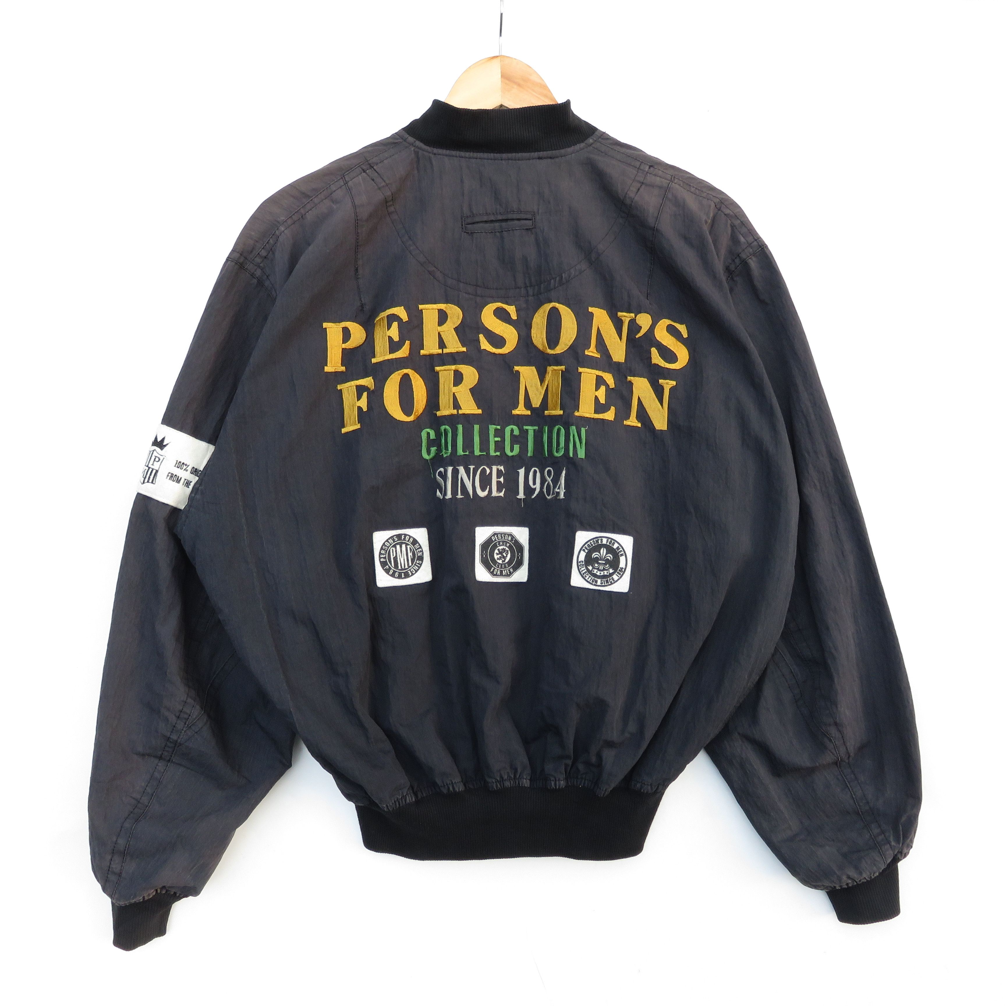 PERSON'S × Vintage Vintage 80s Person's Embroidered Bomber Jacket Size US L / EU 52-54 / 3 - 1 Thumbnail