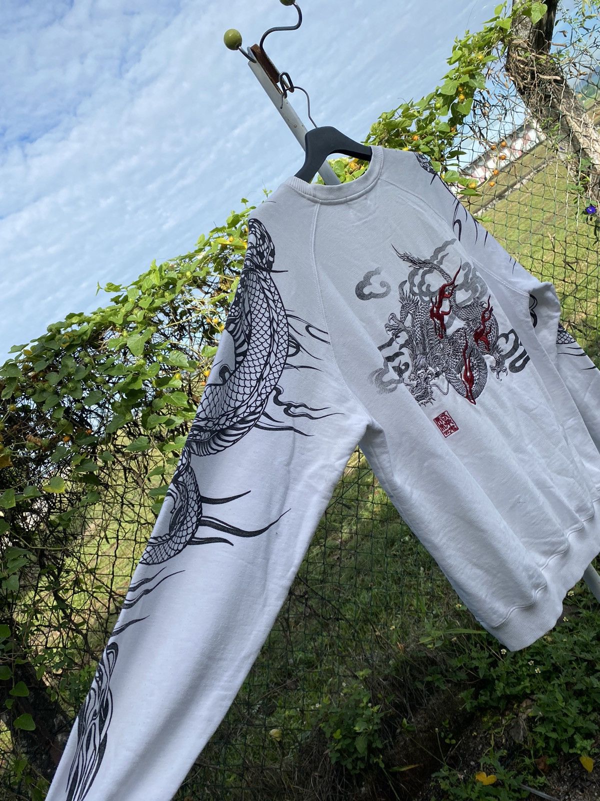 Japanese Brand Karakuri Tamashi Dragon Sweaters Japan Streetwear Size US L / EU 52-54 / 3 - 7 Thumbnail