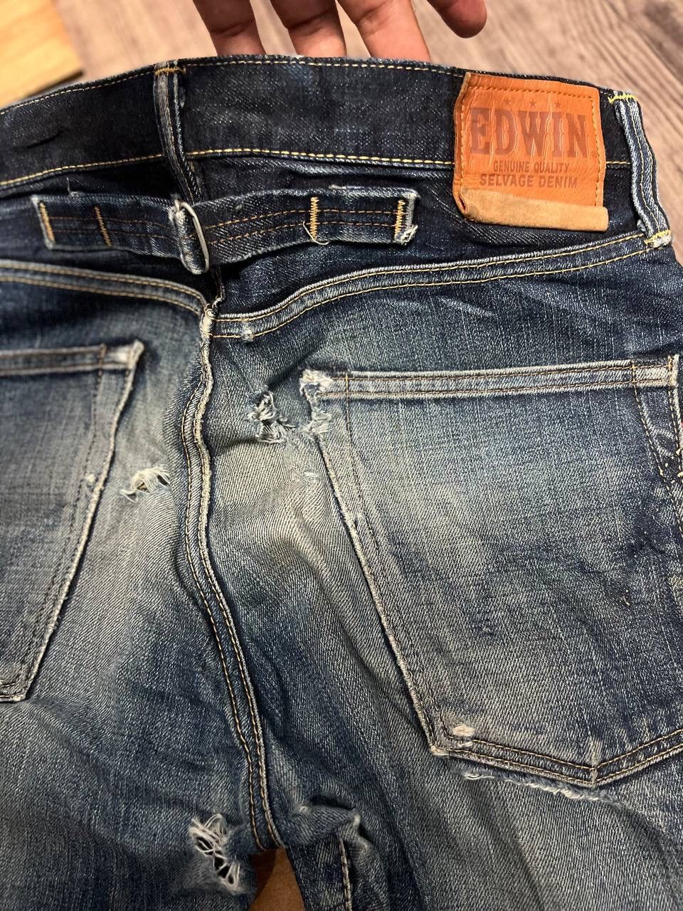 Edwin VINTAGE EDWIN SELVEDGE DISTRESS JEANS SIZE 32 Size US 32 / EU 48 - 7 Thumbnail