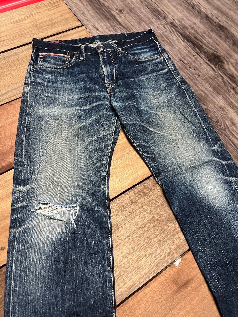 Edwin VINTAGE EDWIN SELVEDGE DISTRESS JEANS SIZE 32 Size US 32 / EU 48 - 2 Thumbnail