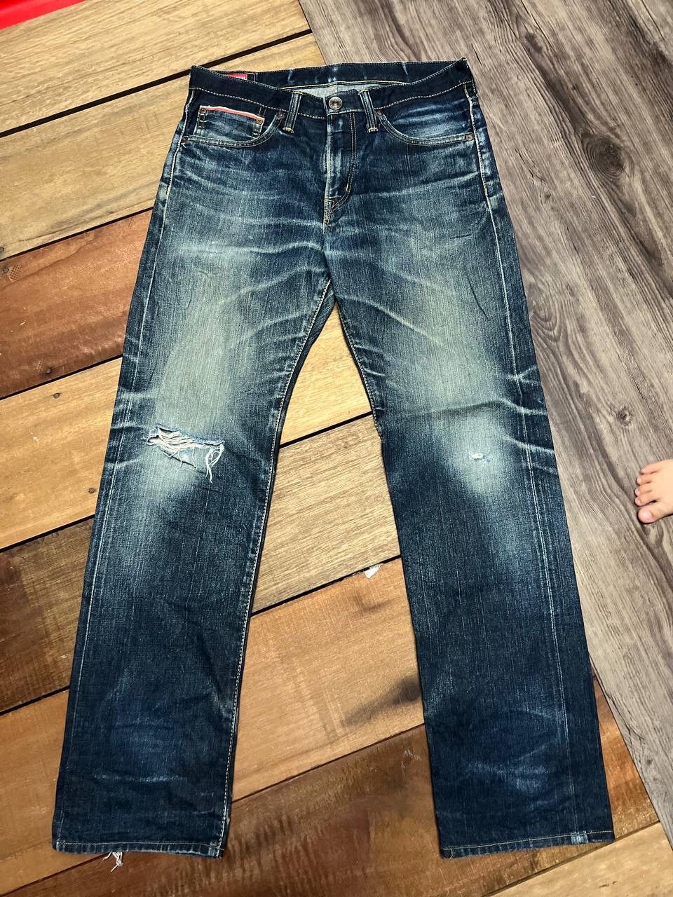 Edwin VINTAGE EDWIN SELVEDGE DISTRESS JEANS SIZE 32 Size US 32 / EU 48 - 1 Thumbnail