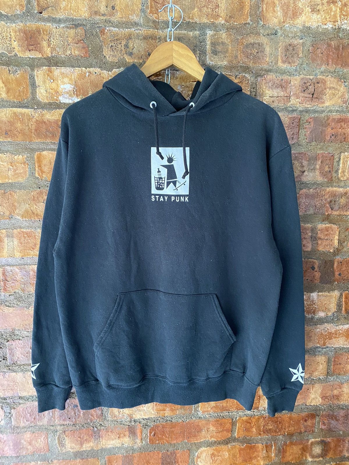 Japanese Brand 90s STAY PUNK 50/50 poly cotton hoodie skate Size US M / EU 48-50 / 2 - 2 Thumbnail