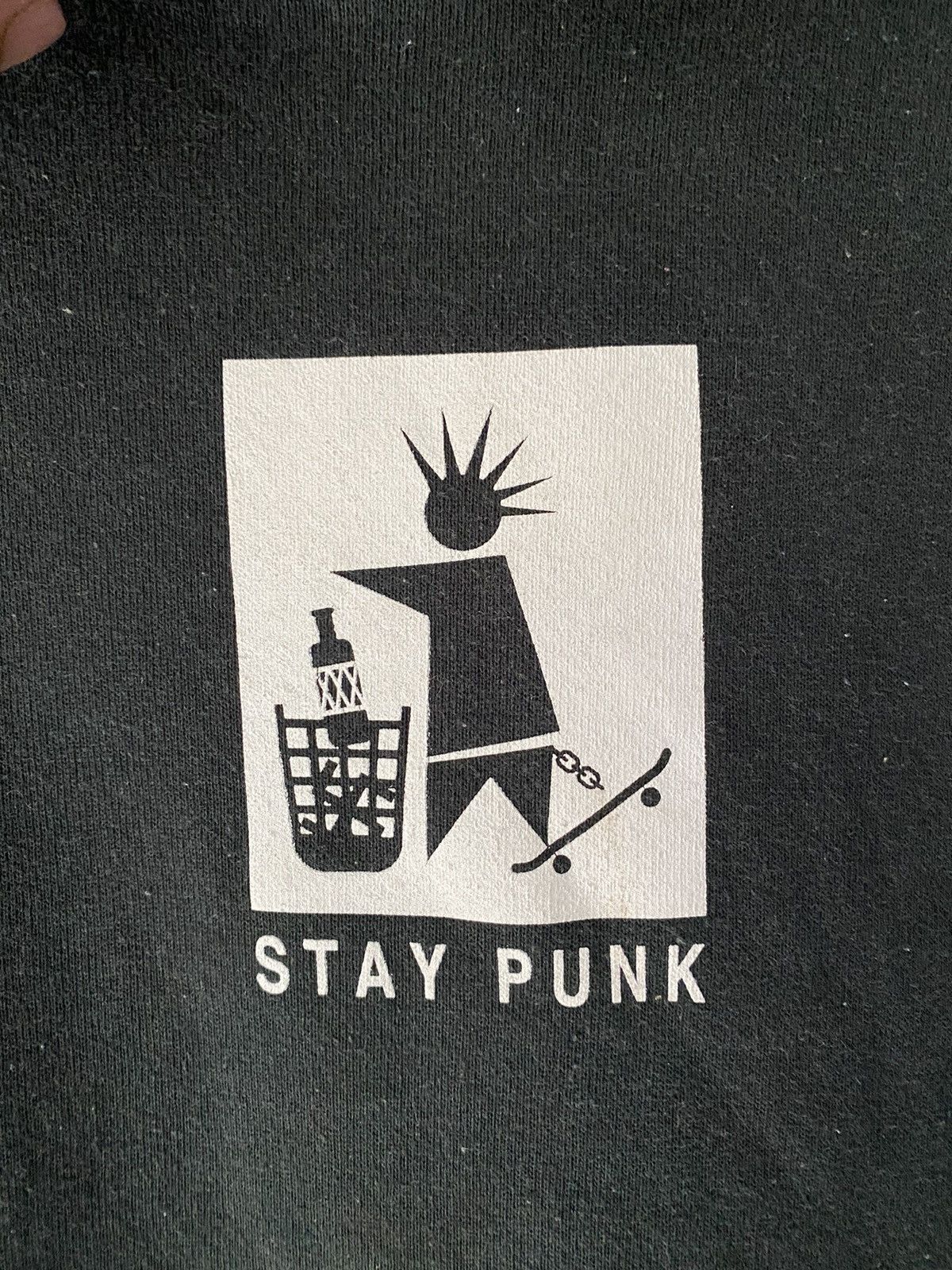 Japanese Brand 90s STAY PUNK 50/50 poly cotton hoodie skate Size US M / EU 48-50 / 2 - 4 Thumbnail