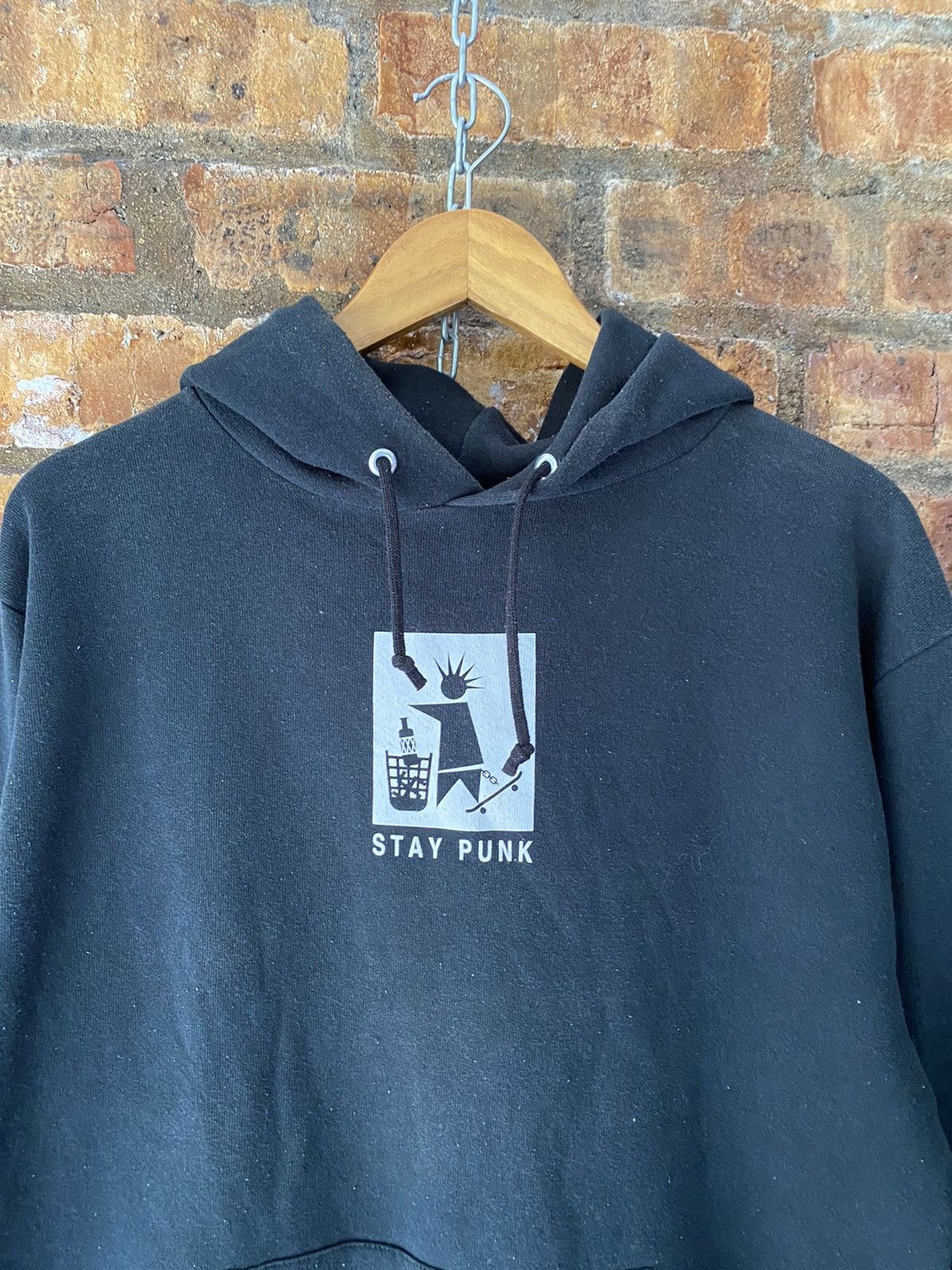 Japanese Brand 90s STAY PUNK 50/50 poly cotton hoodie skate Size US M / EU 48-50 / 2 - 3 Thumbnail