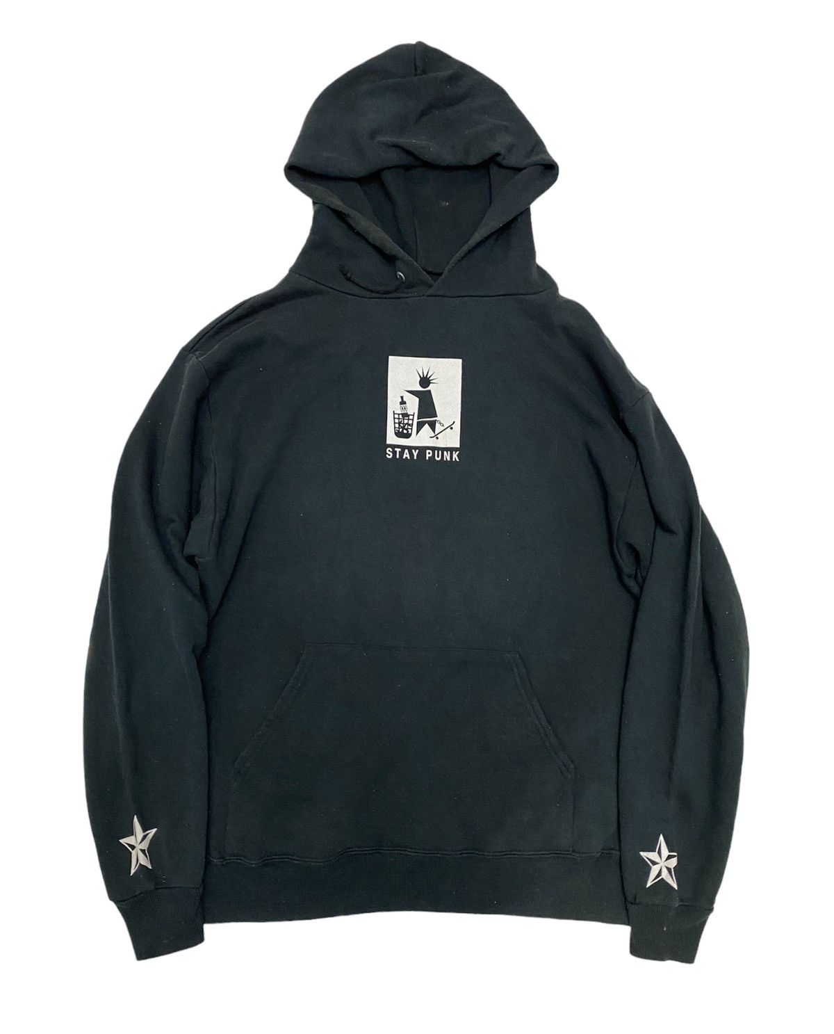 Japanese Brand 90s STAY PUNK 50/50 poly cotton hoodie skate Size US M / EU 48-50 / 2 - 1 Thumbnail