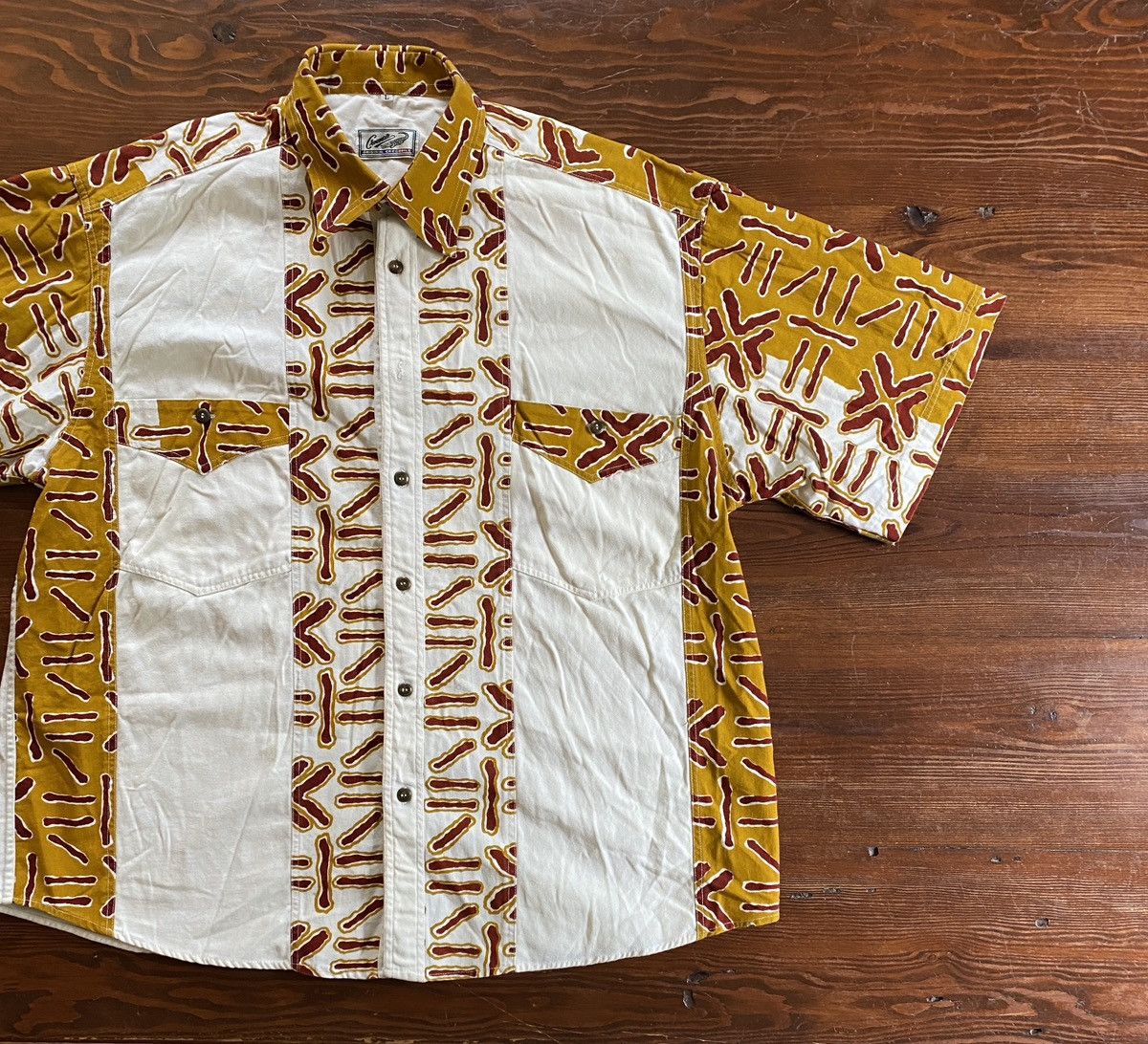 Vintage Vintage 80’s Crocodile Tribal Denim Style Button Up Size US L / EU 52-54 / 3 - 1 Thumbnail