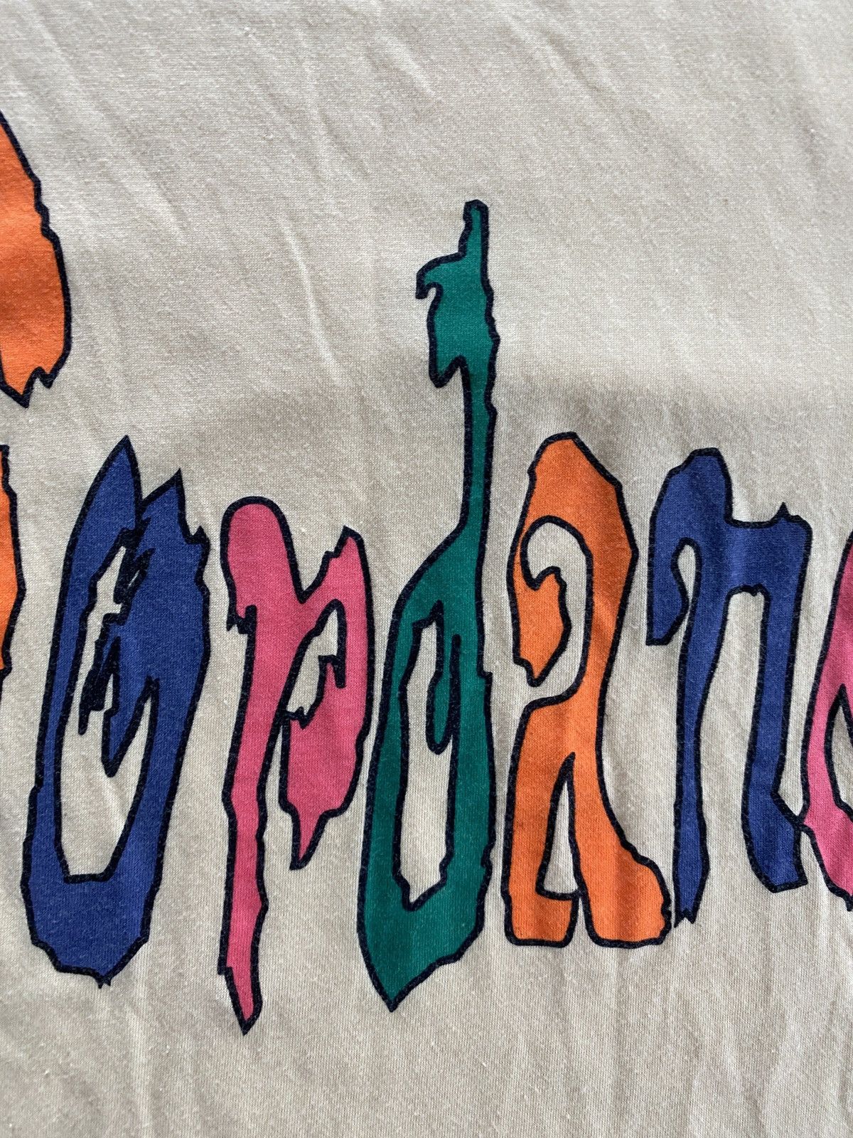 Giordano Vintage 80’s Giordano Big Spell Out Short Single Stitch Tee Size US S / EU 44-46 / 1 - 6 Thumbnail
