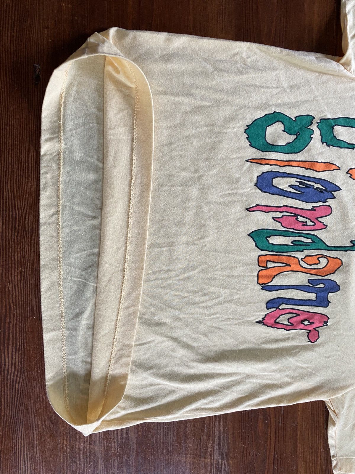 Giordano Vintage 80’s Giordano Big Spell Out Short Single Stitch Tee Size US S / EU 44-46 / 1 - 9 Thumbnail