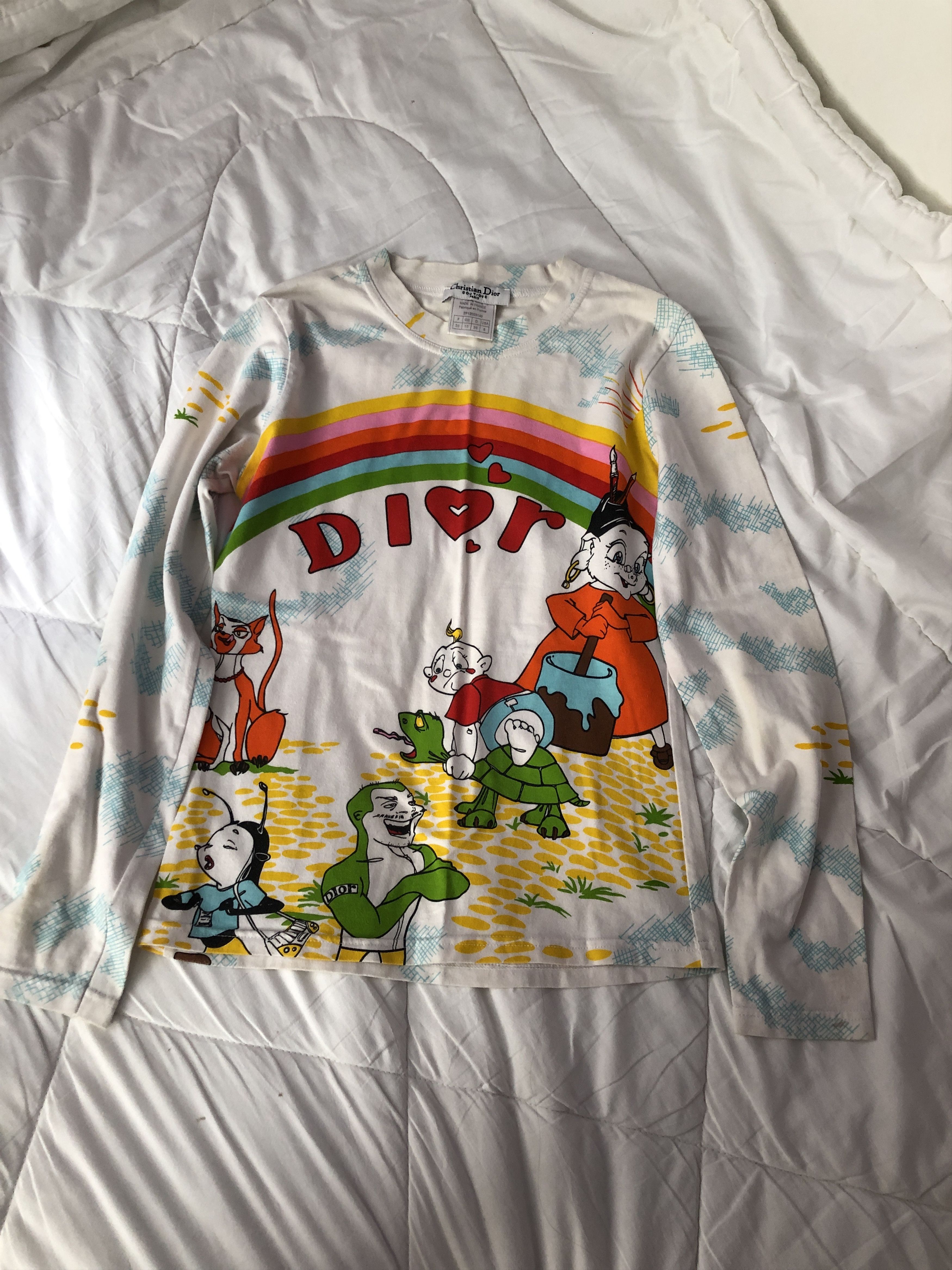 超レアChristiandiorガリアーノ期Tシャツレインボー