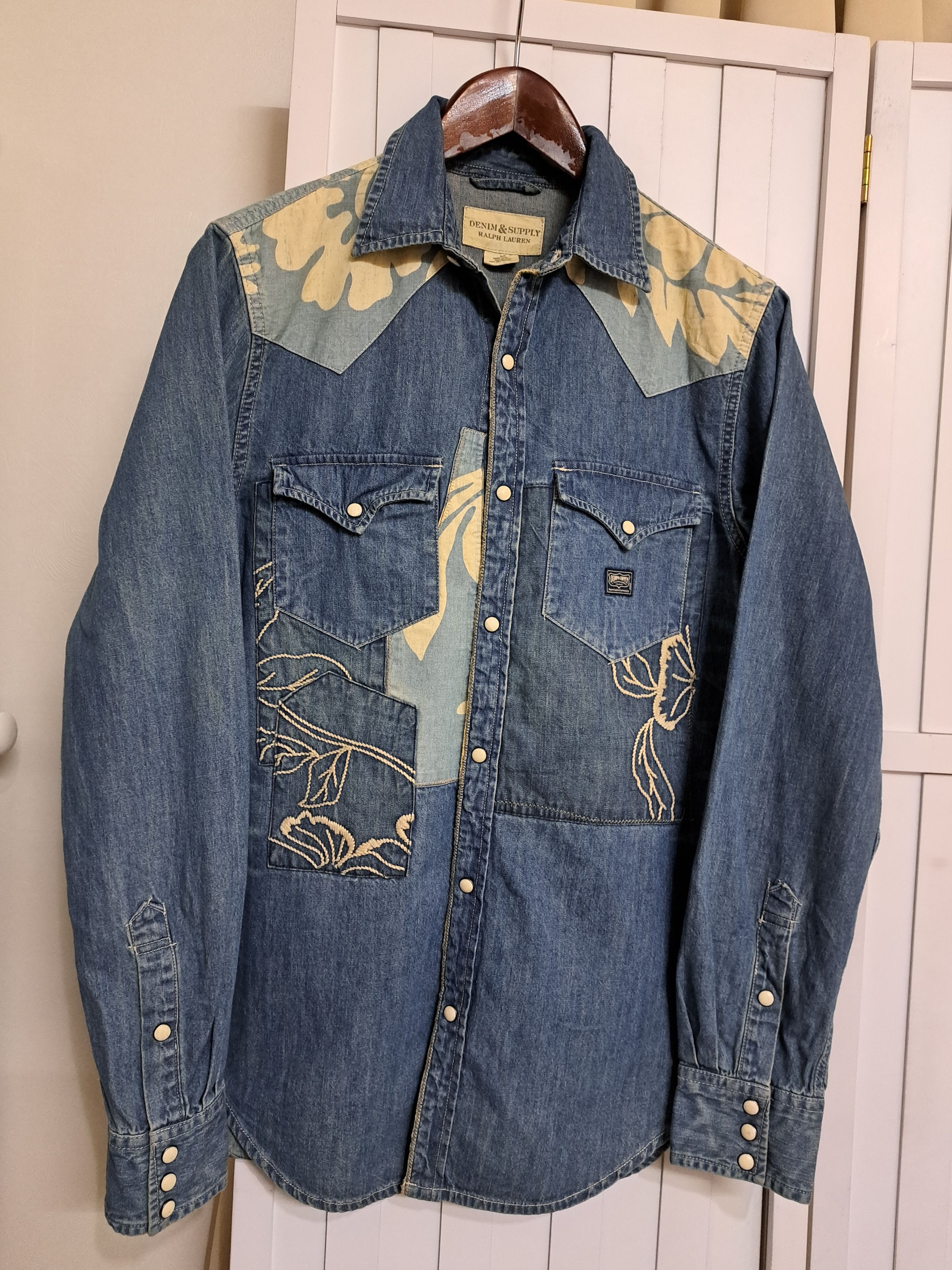 Polo Ralph Lauren Patchwork Denim Shirt Denim Supply