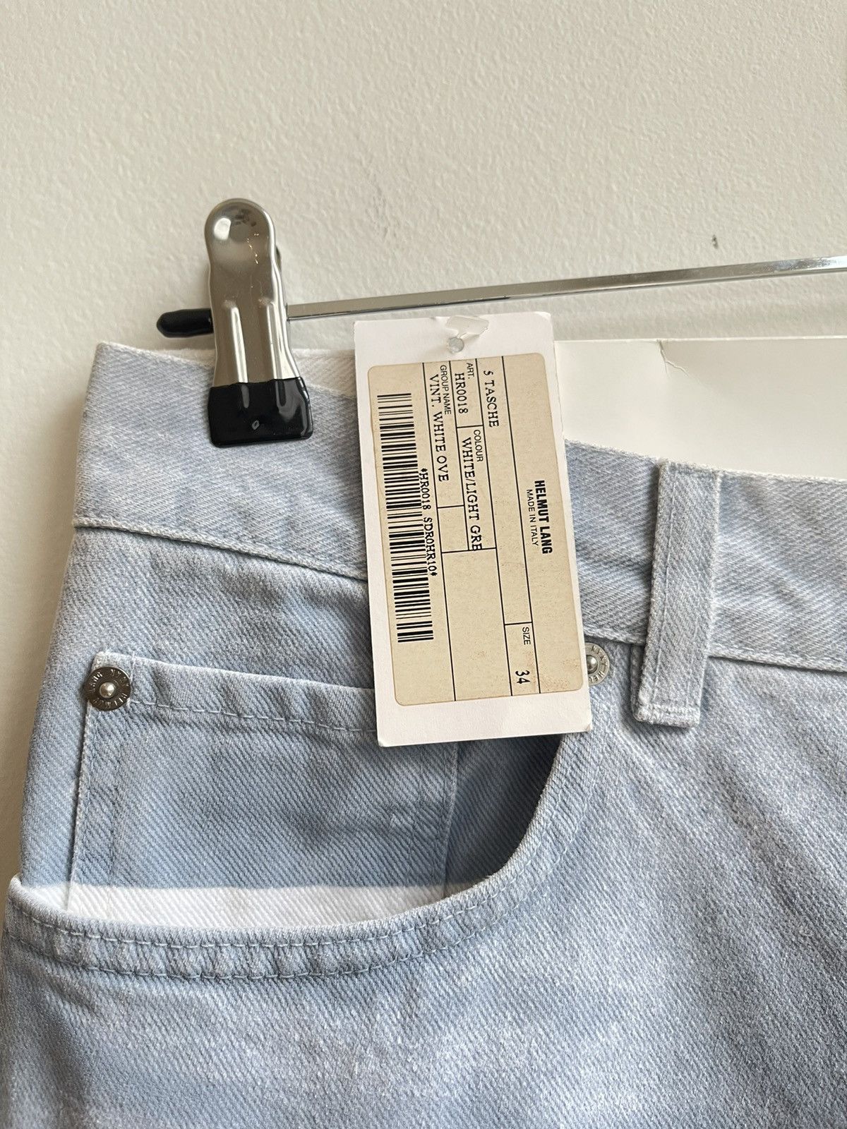 Helmut Lang Helmut Lang Overprinted White Denim Low Waist Boot Cut Size US 34 / EU 50 - 5 Thumbnail