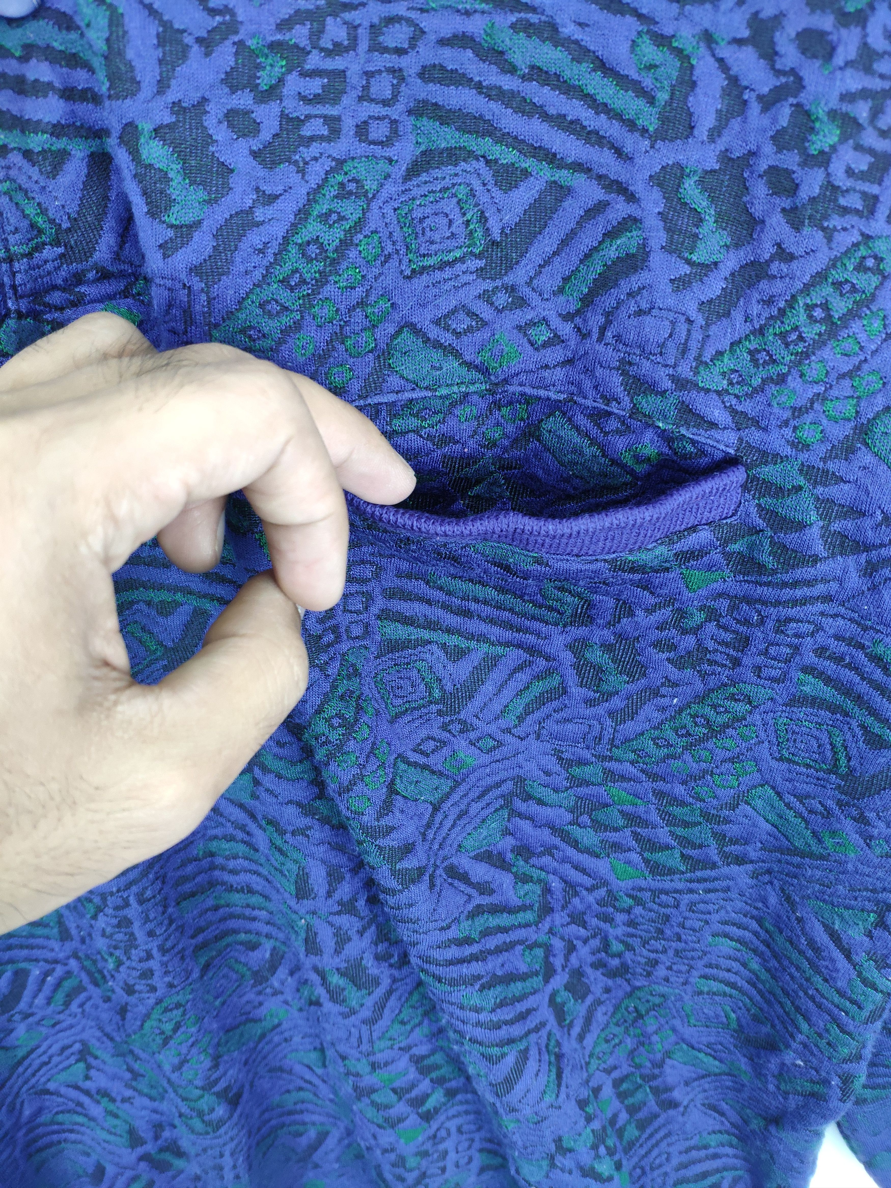 Japanese Brand × Vintage Vintage Polo Shirt Long Sleeve Abstract Motif Size US M / EU 48-50 / 2 - 11 Thumbnail