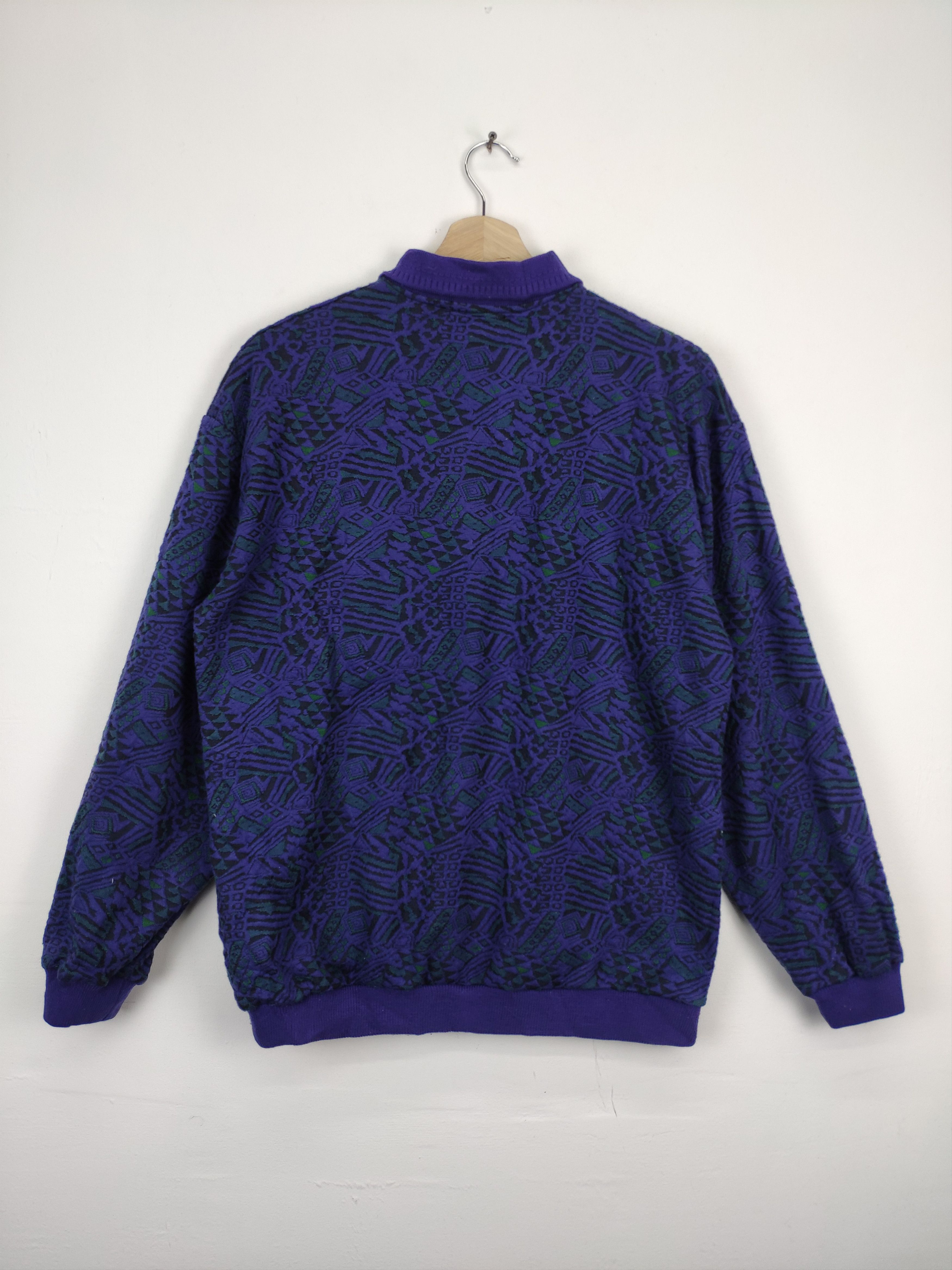 Japanese Brand × Vintage Vintage Polo Shirt Long Sleeve Abstract Motif Size US M / EU 48-50 / 2 - 2 Thumbnail