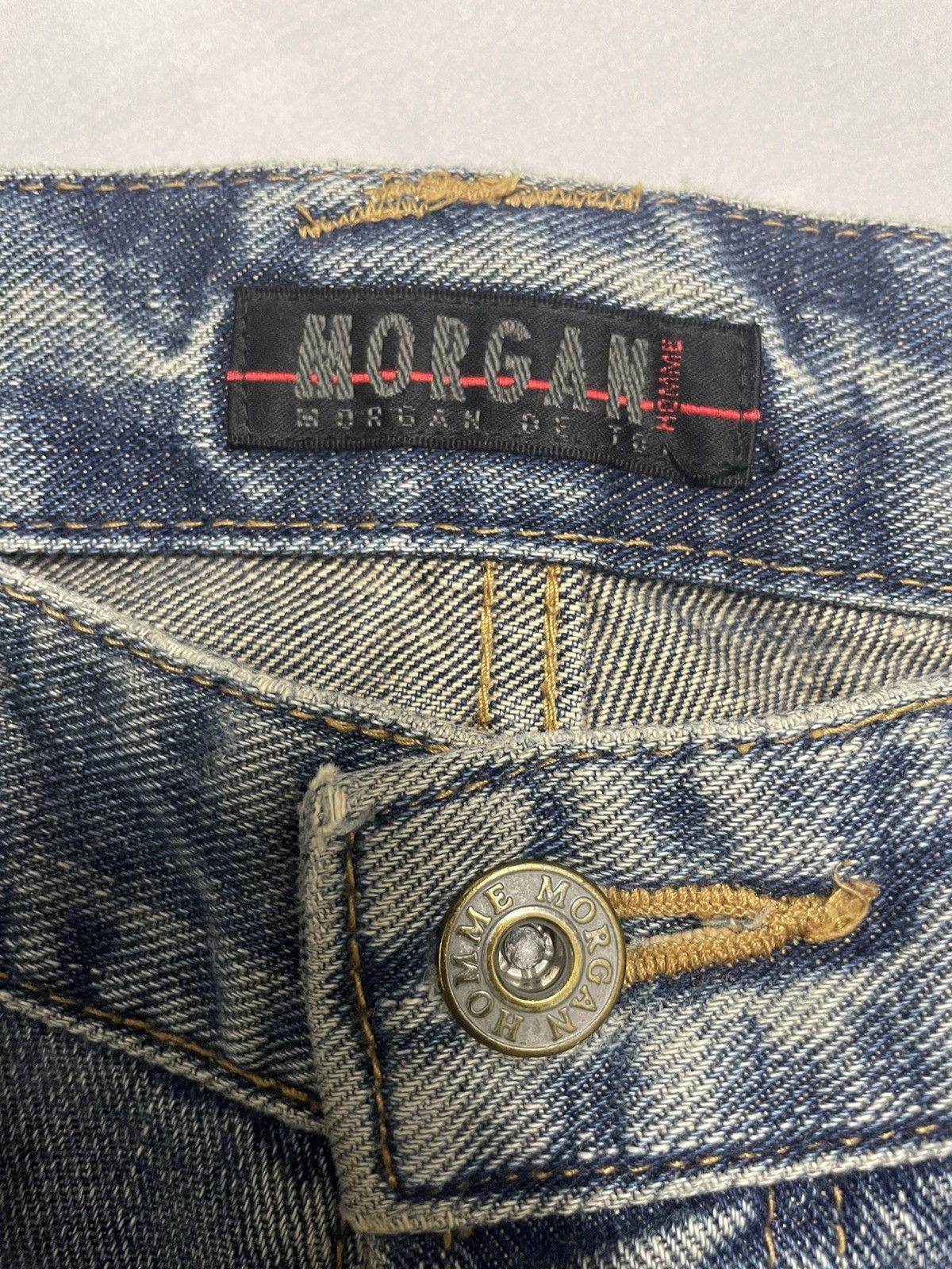 Tornado Mart Vintage Morgan Homme Japan Patchwork Kapital Style Size US 33 - 9 Thumbnail
