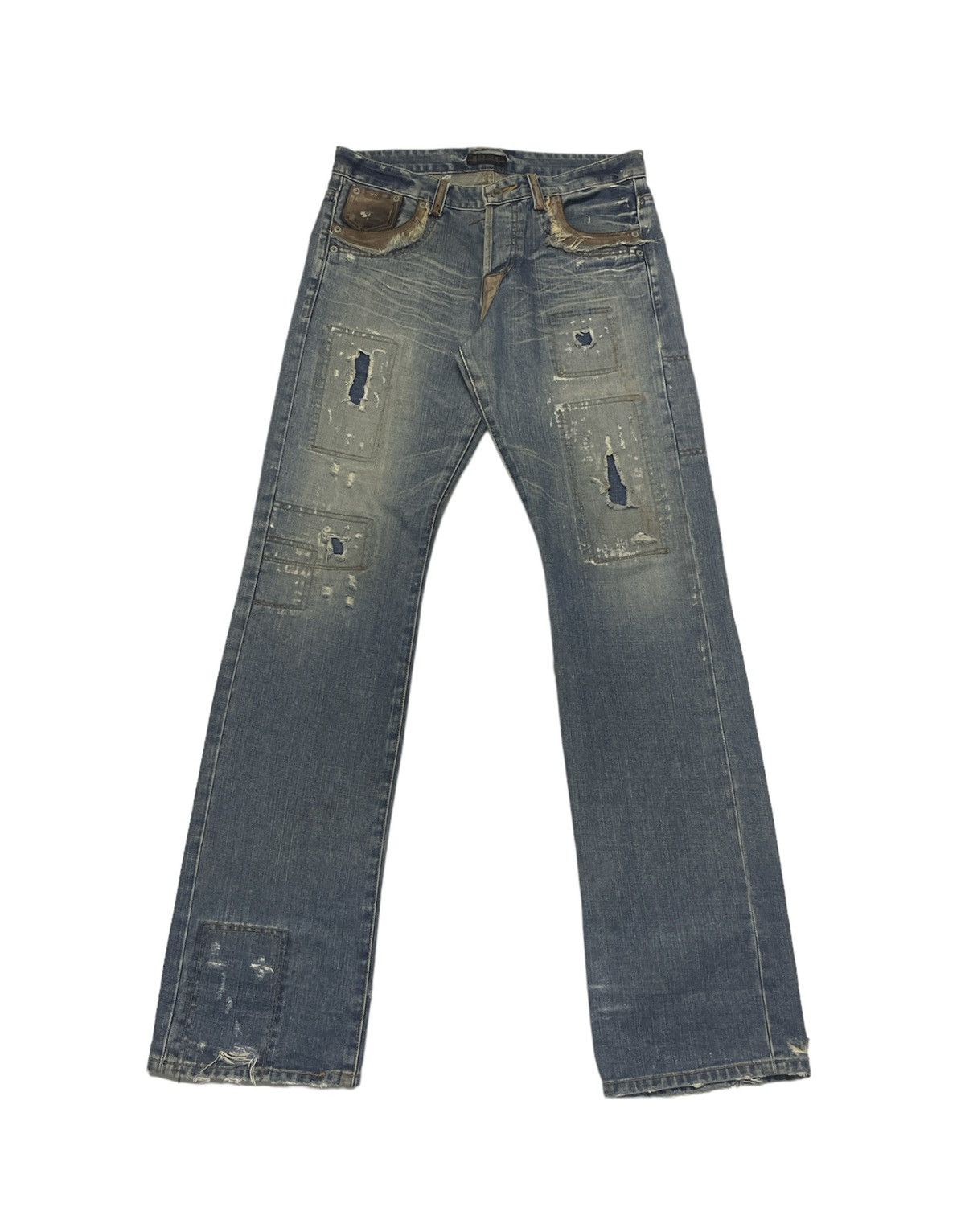 Tornado Mart Vintage Morgan Homme Japan Patchwork Kapital Style Size US 33 - 1 Thumbnail