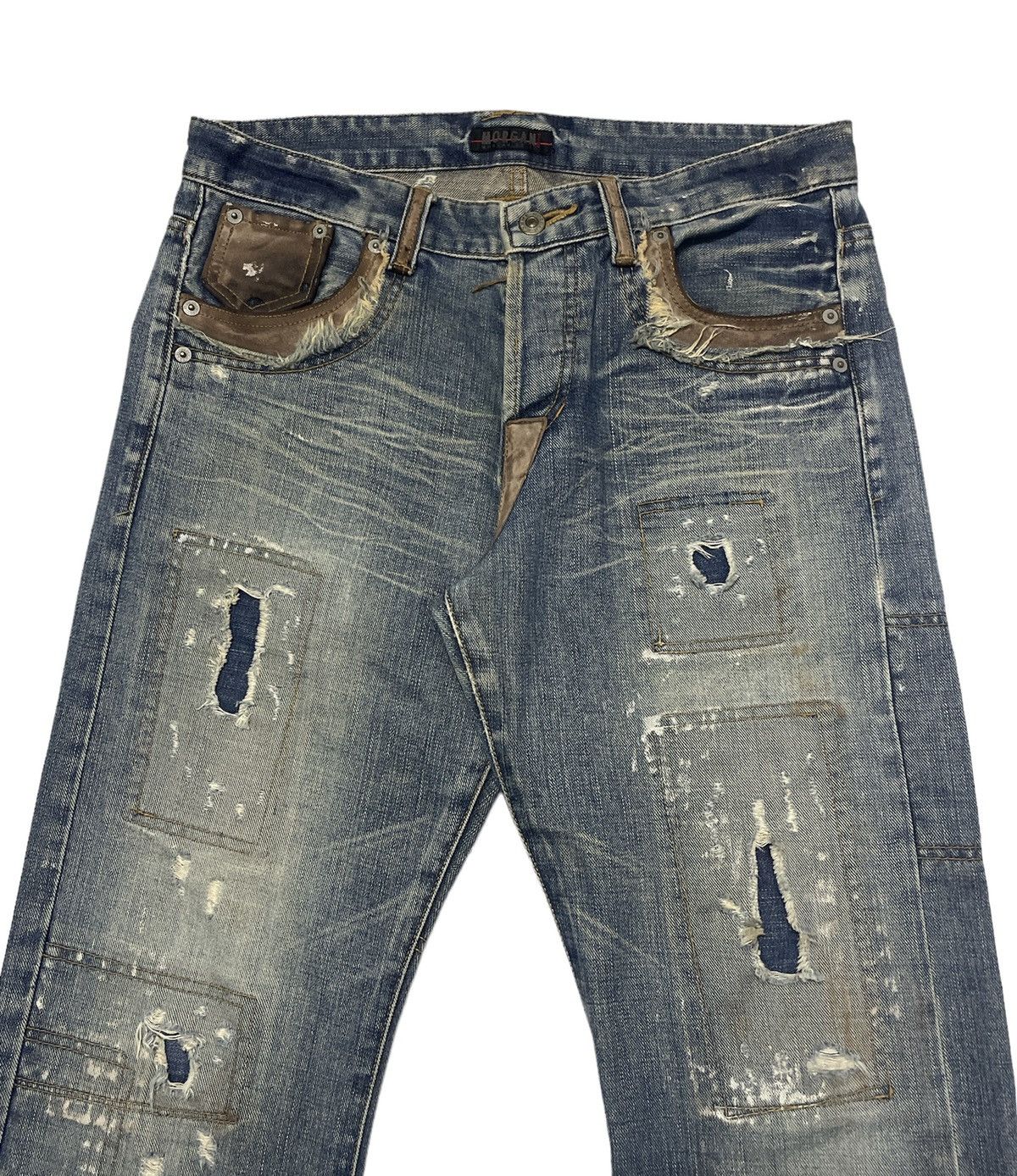 Tornado Mart Vintage Morgan Homme Japan Patchwork Kapital Style Size US 33 - 4 Thumbnail