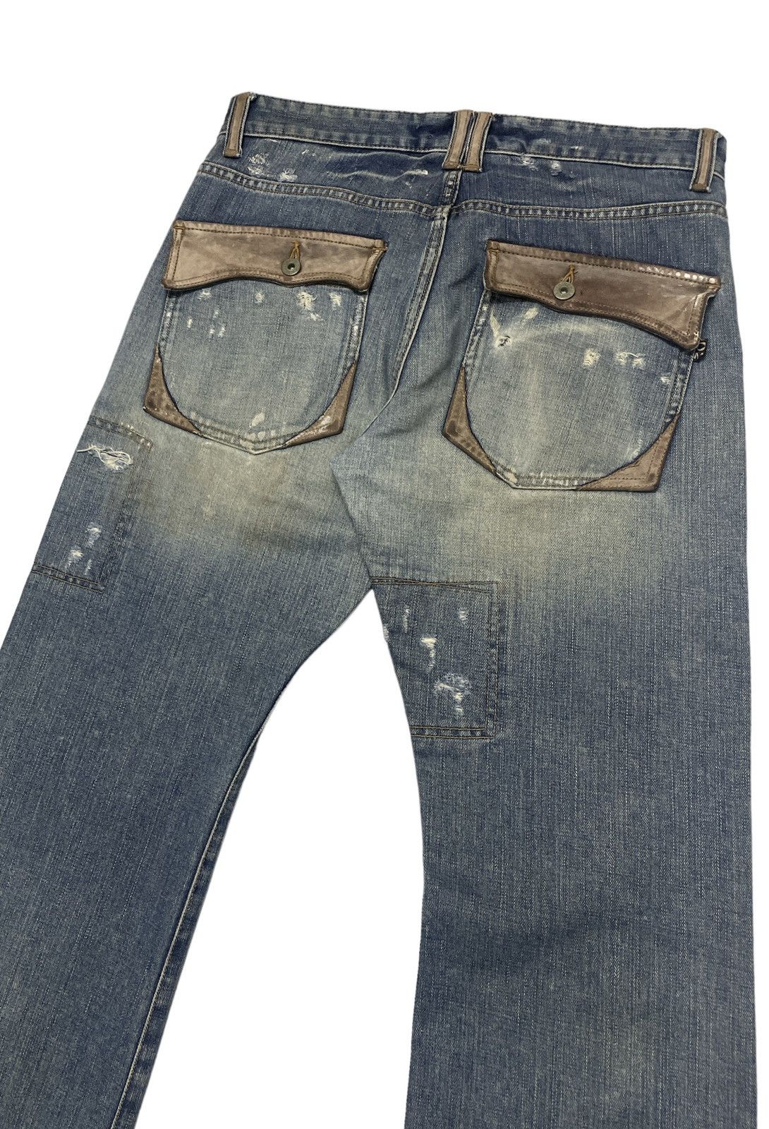 Tornado Mart Vintage Morgan Homme Japan Patchwork Kapital Style Size US 33 - 7 Thumbnail