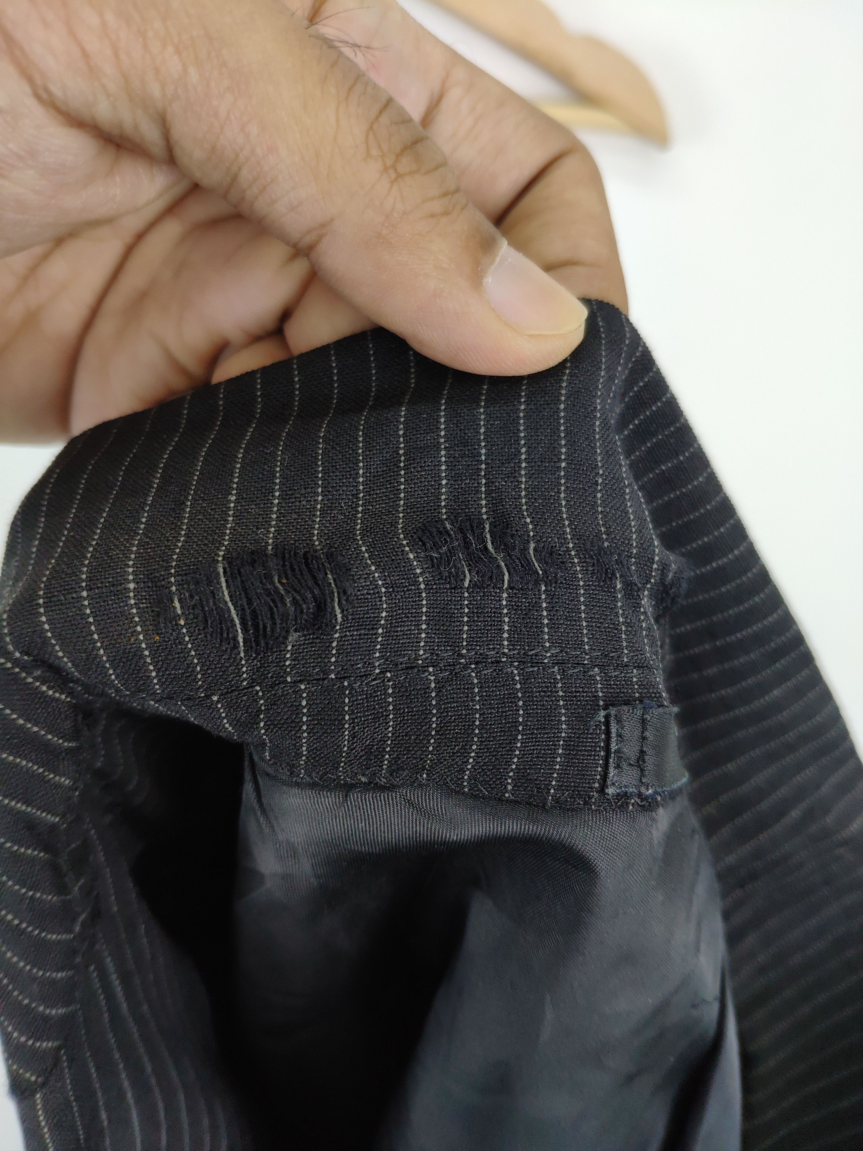 Designer × Japanese Brand × PPFM Vintage PPFM Wool Blazer Striped Distressed Size US M / EU 48-50 / 2 - 17 Thumbnail