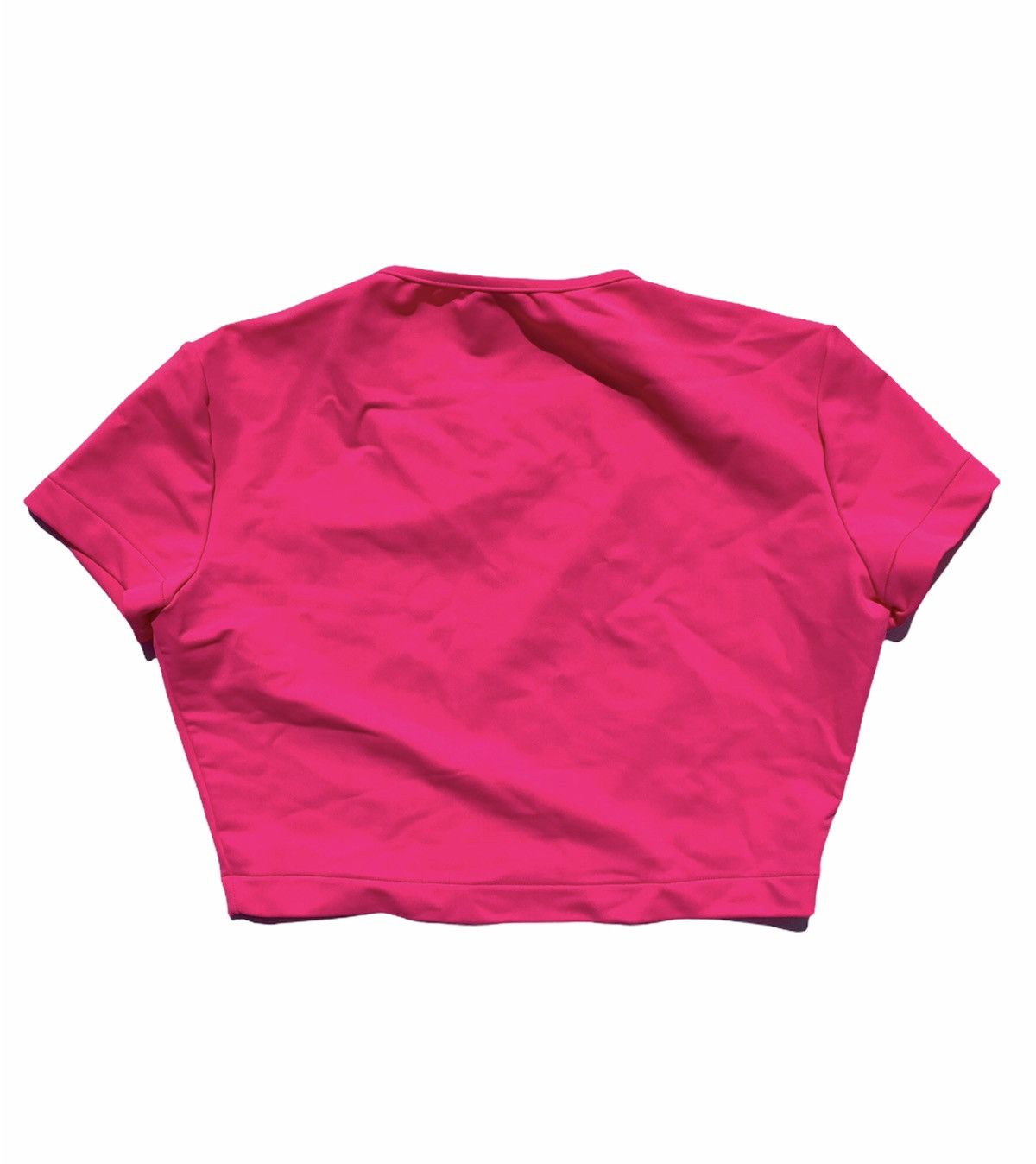 Chanel Chanel Spring 1995 Neon Pink CC Logo Cropped T-Shirt Size M / US 6-8 / IT 42-44 - 2 Thumbnail