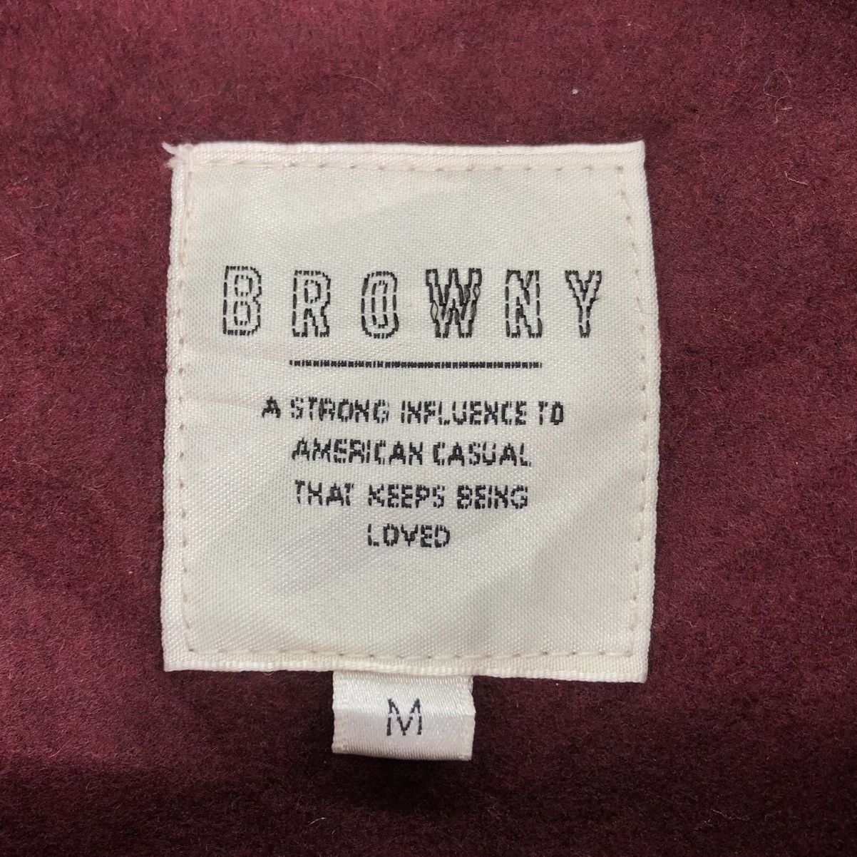 Japanese Brand Vintage Wool Trucker Jacket Maroon by Browny Size US XS / EU 42 / 0 - 11 Thumbnail