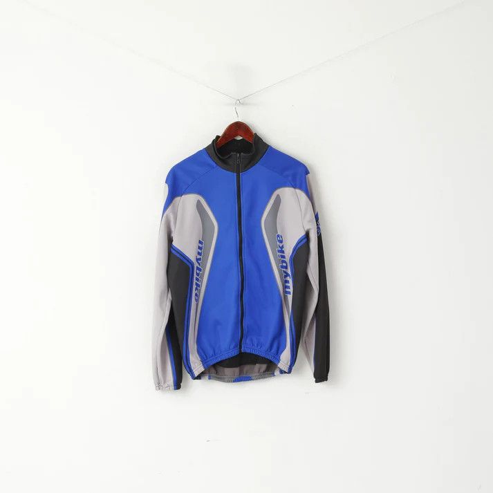 Vintage My Bike Men L Jacket Blue Cycling Zip Up Vtg 1600 Size US L / EU 52-54 / 3 - 1 Thumbnail
