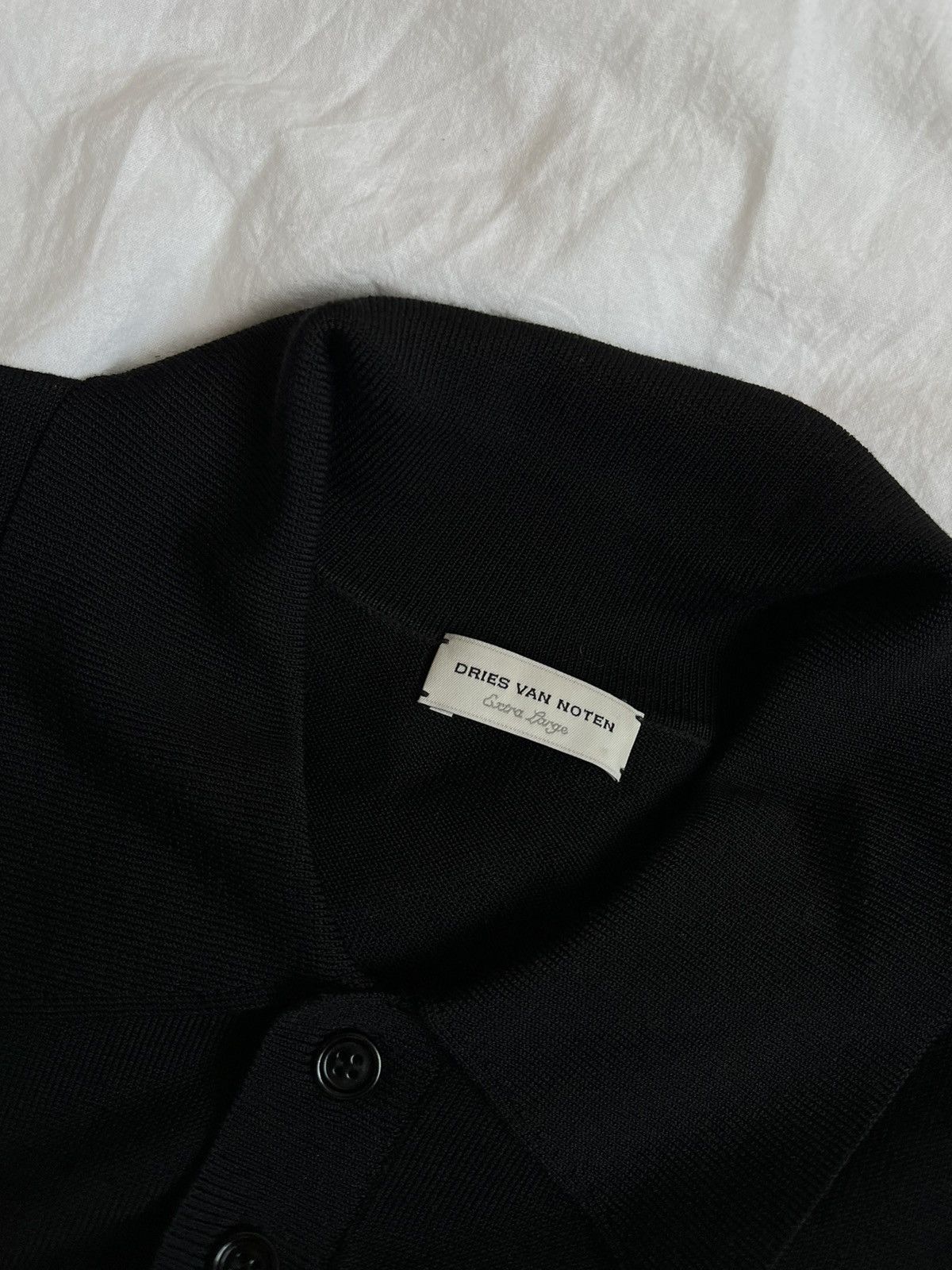 Dries Van Noten Dries van Noten Knit Polo Silky Black Size US XL / EU 56 / 4 - 3 Thumbnail