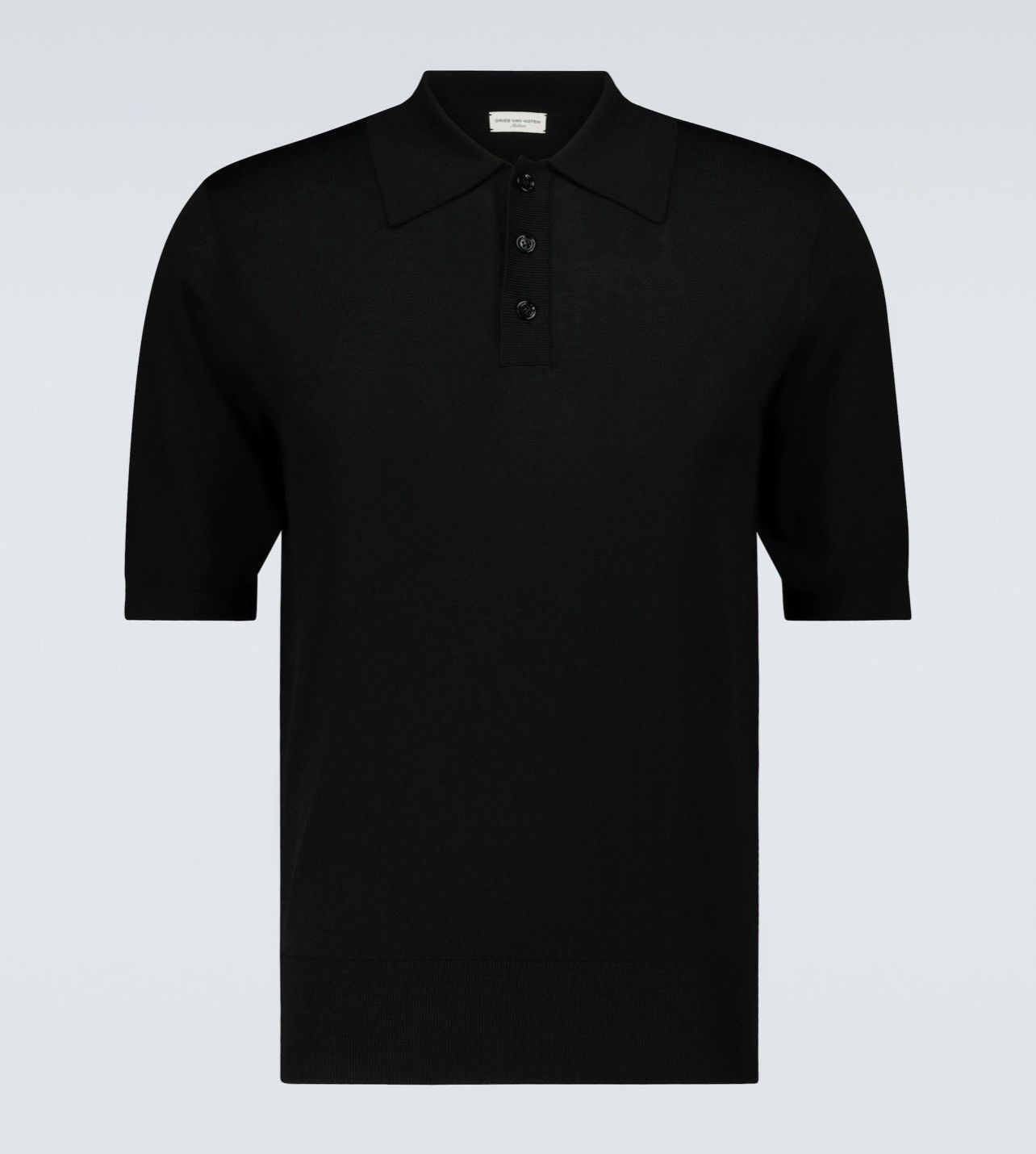 Dries Van Noten Dries van Noten Knit Polo Silky Black Size US XL / EU 56 / 4 - 9 Thumbnail