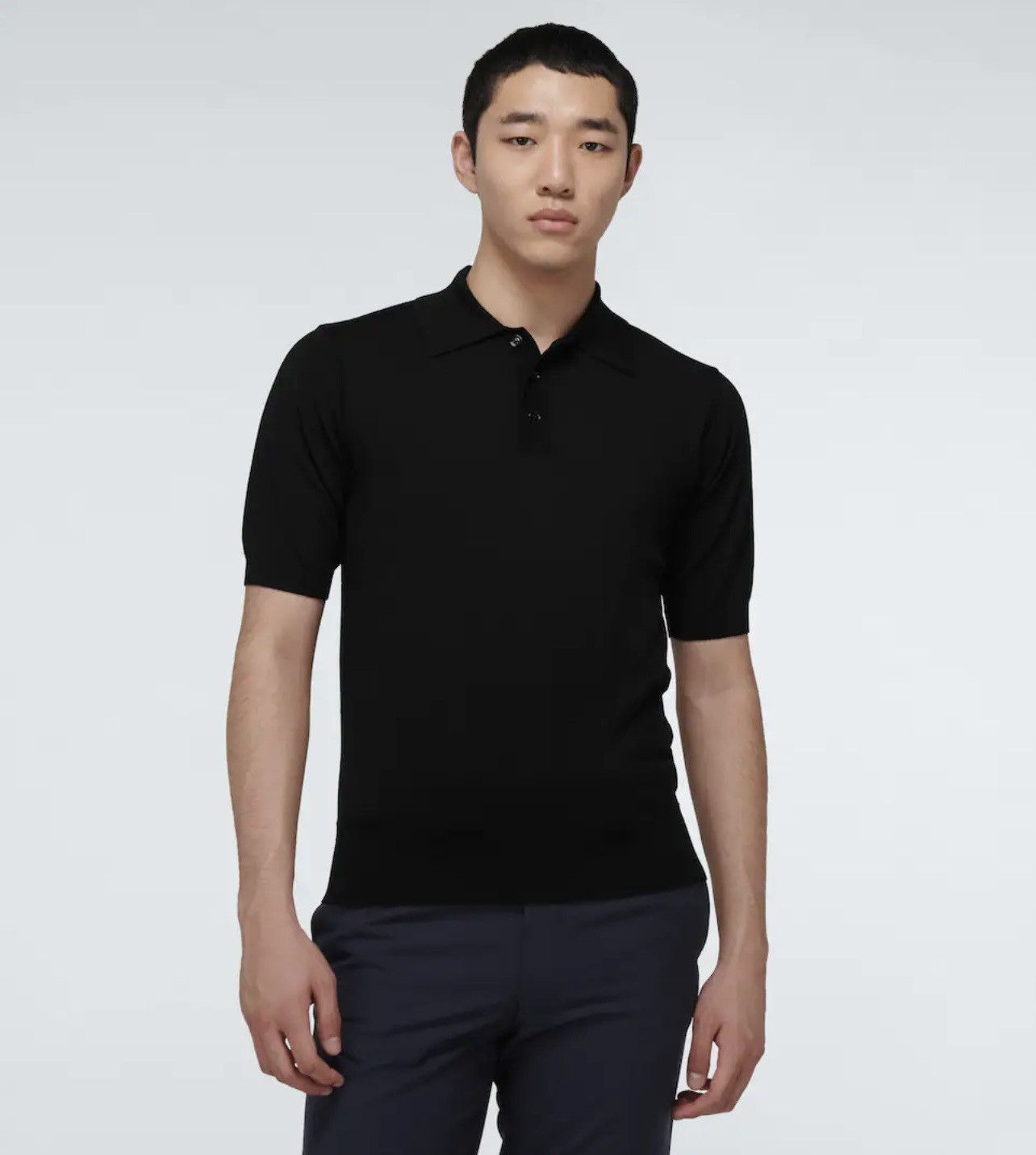 Dries Van Noten Dries van Noten Knit Polo Silky Black Size US XL / EU 56 / 4 - 8 Thumbnail