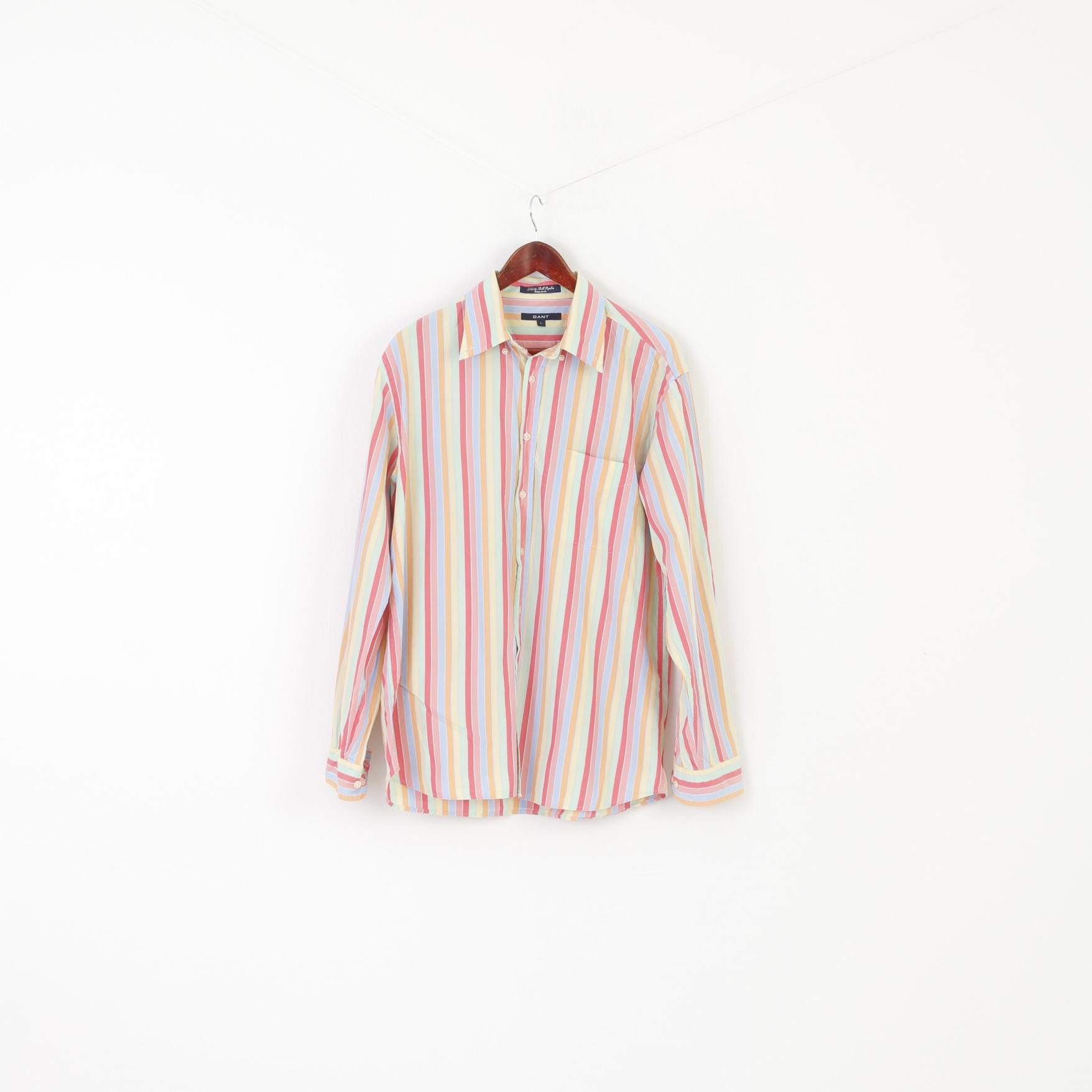 Gant Gant Men L Casual Shirt Pastel Striped Liberty Bell 3710 Size US L / EU 52-54 / 3 - 2 Thumbnail