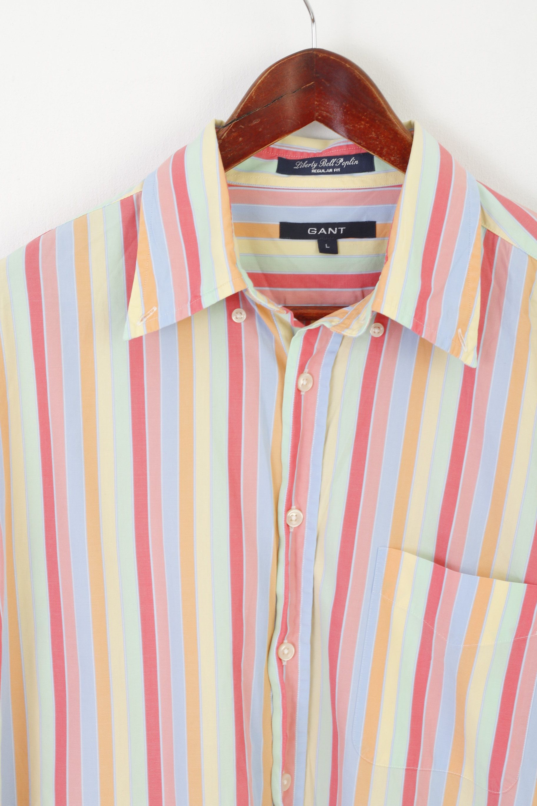 Gant Gant Men L Casual Shirt Pastel Striped Liberty Bell 3710 Size US L / EU 52-54 / 3 - 3 Thumbnail