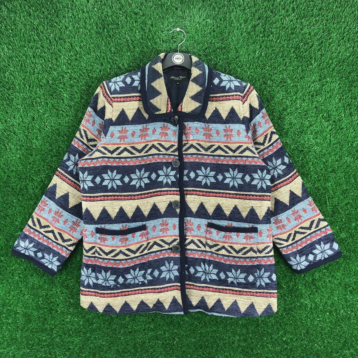 Japanese Brand × Vintage Vintage Navajo Jacket Native Art by Natural Basic Size US L / EU 52-54 / 3 - 1 Thumbnail