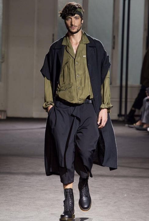 pour homme Right Side Hanging Cloth Gabardine Pants